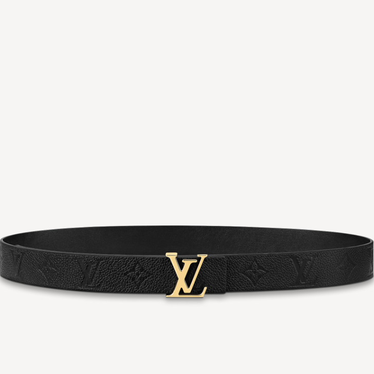 Louis Vuitton Monogram Empreinte leather LV ICONIC 30MM REVERSIBLE BELT M0328W Black