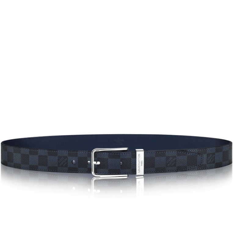 Louis Vuitton Damier Cobalt Canvas Pont Neuf 35MM Belt M6067S