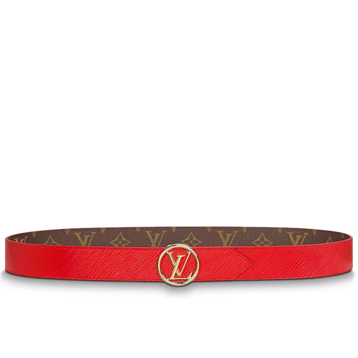 LV Circle Buckle 35MM Reversible M9936U Coquelicot