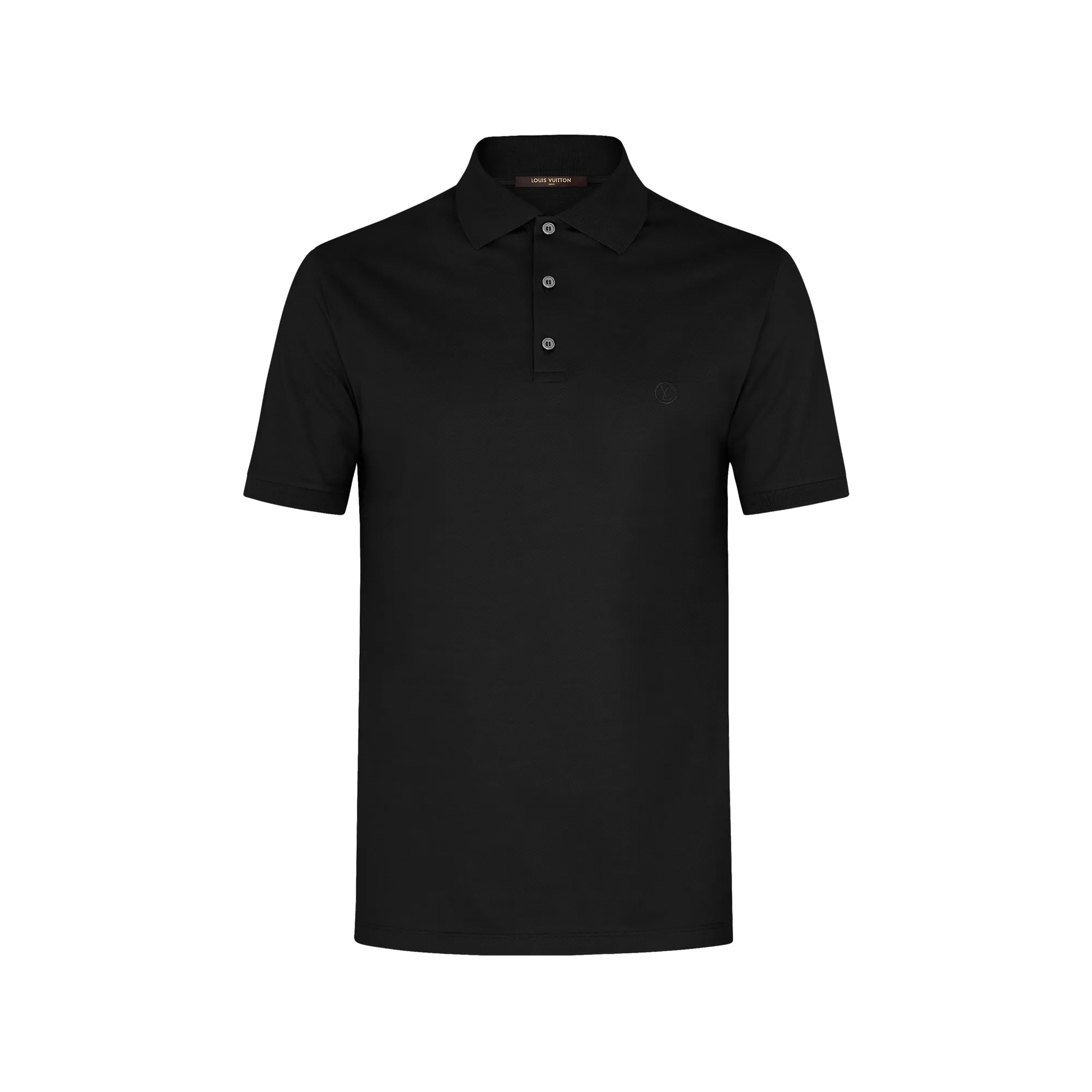 Louis Vuitton Classic Short Sleeve Pique Polo - Men - Ready-to-Wear 1A1S86 Black