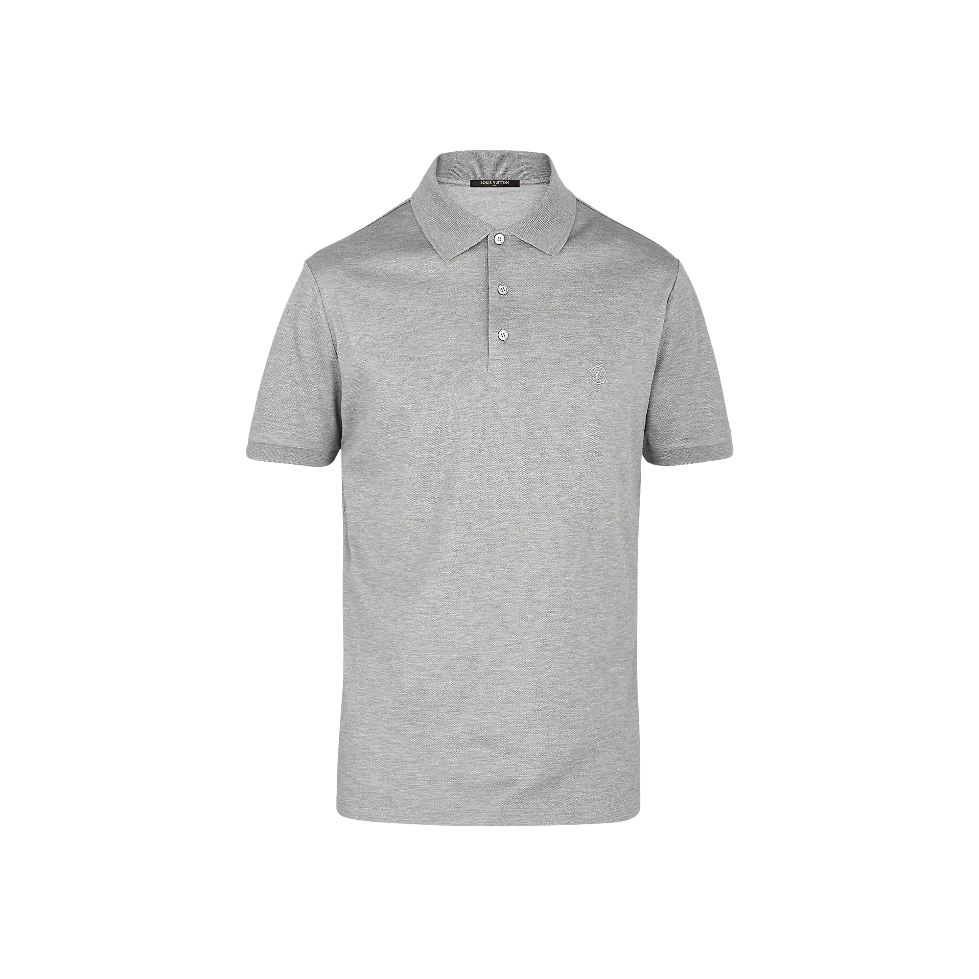 Louis Vuitton Classic Short Sleeve Pique Polo - Men - Ready-to-Wear 1A1S8J Heather Grey