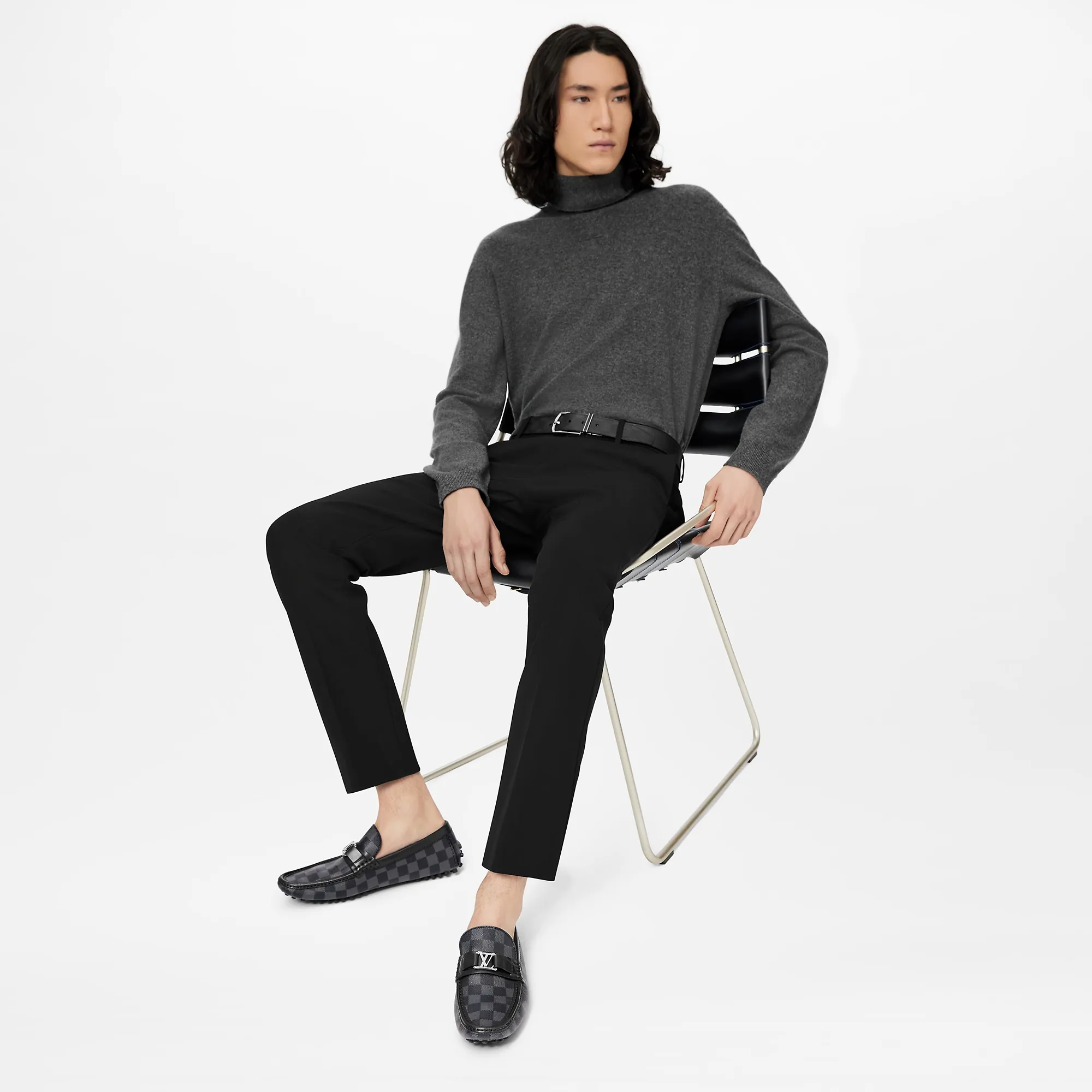 Louis Vuitton Hockenheim Moccasin Damier Graphite Canvas - Men - Shoes 1A4OIP