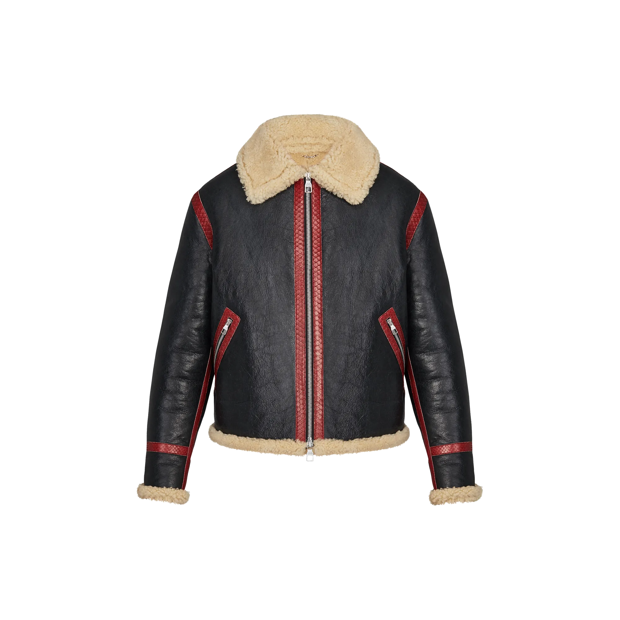 Louis Vuitton Shearling Aviator with Python - Men - Ready-to-Wear 1A5CUQ