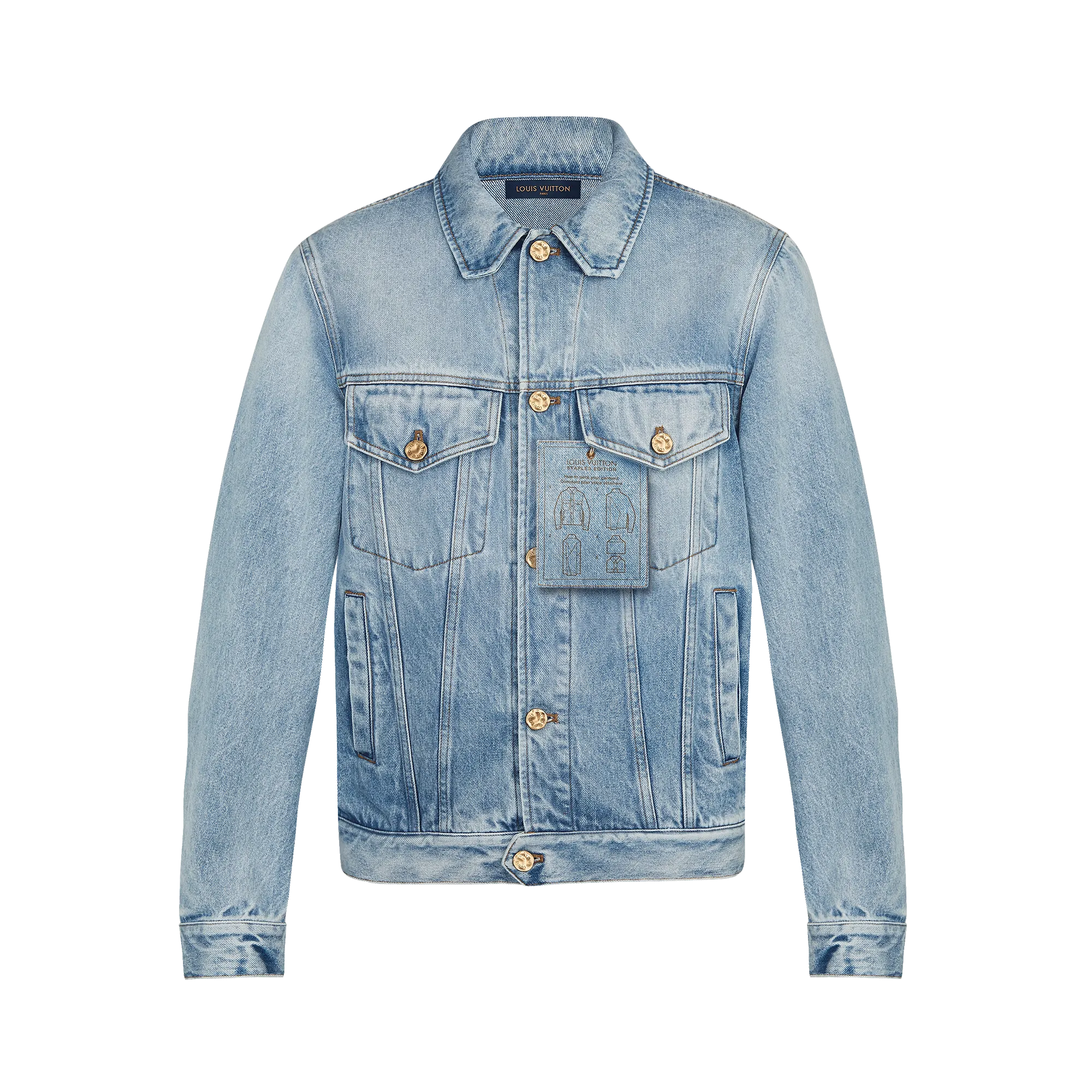 Louis Vuitton Louis Vuitton Staples Edition DNA DENIM JACKET - Men - Ready-to-Wear 1A5D8N