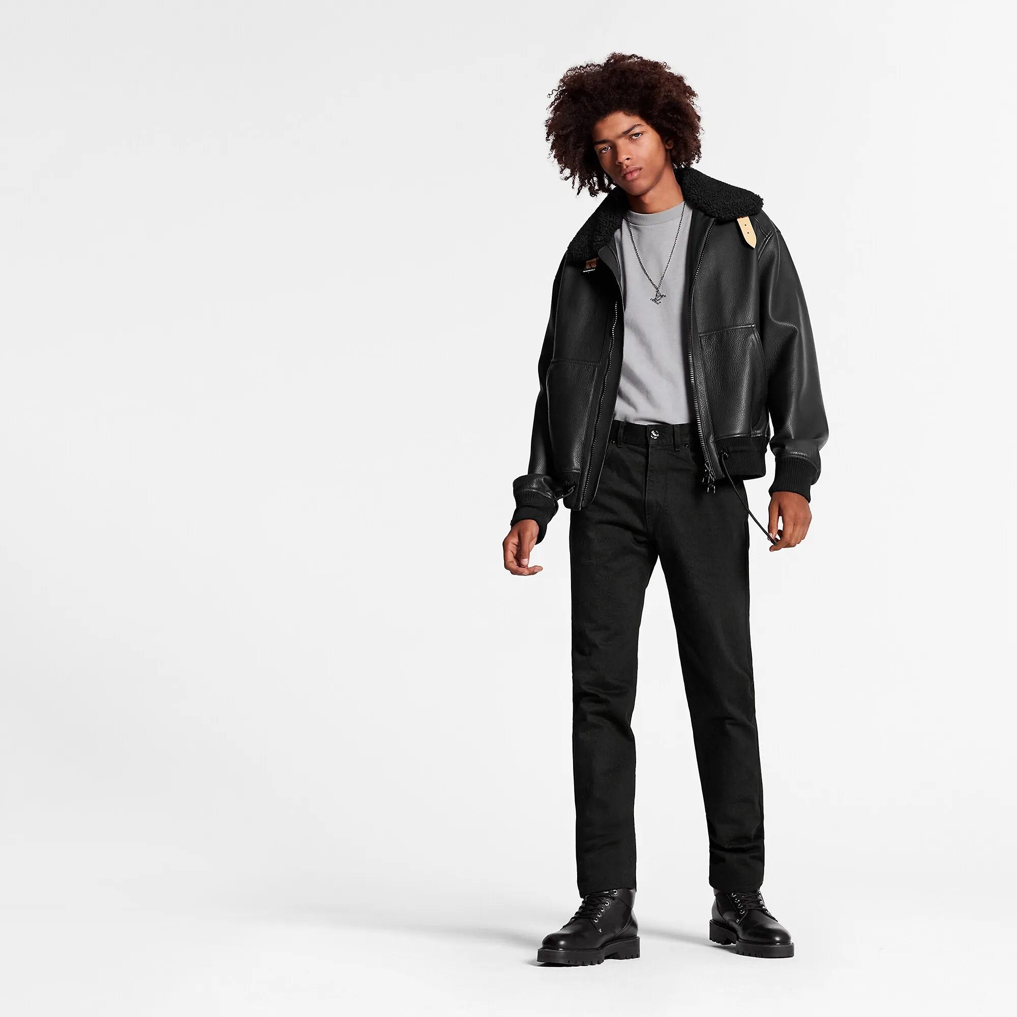 Louis Vuitton Leather Aviator Jacket - Men - Ready-to-Wear 1A7Y8O