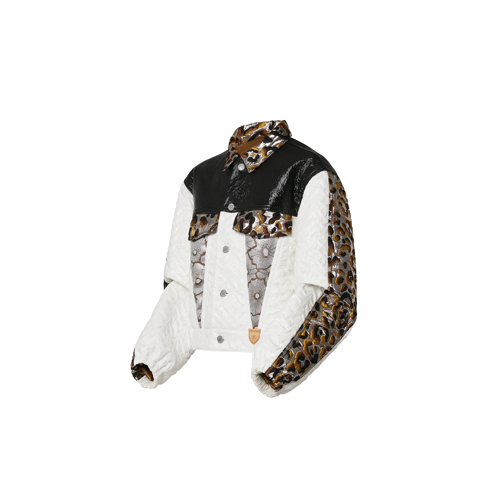 Louis Vuitton Mixed Material Boxy Jacket - Women - Ready-to-Wear 1A9KSQ