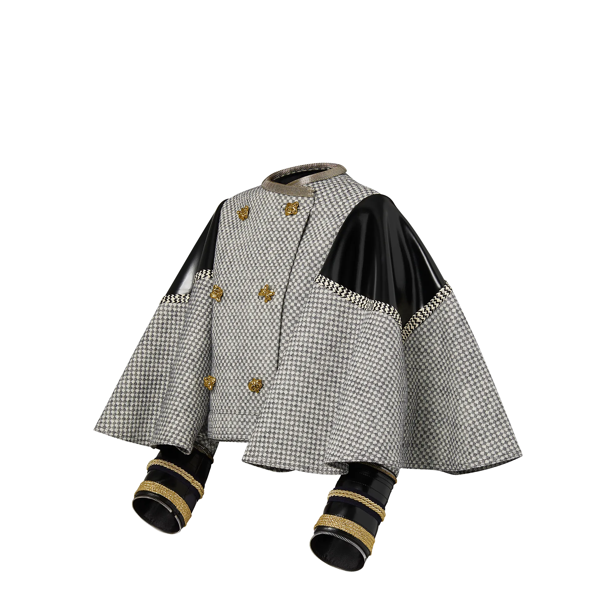 Louis Vuitton Cropped Cape-Sleeve Coat - Women - Ready-to-Wear 1A9KWU