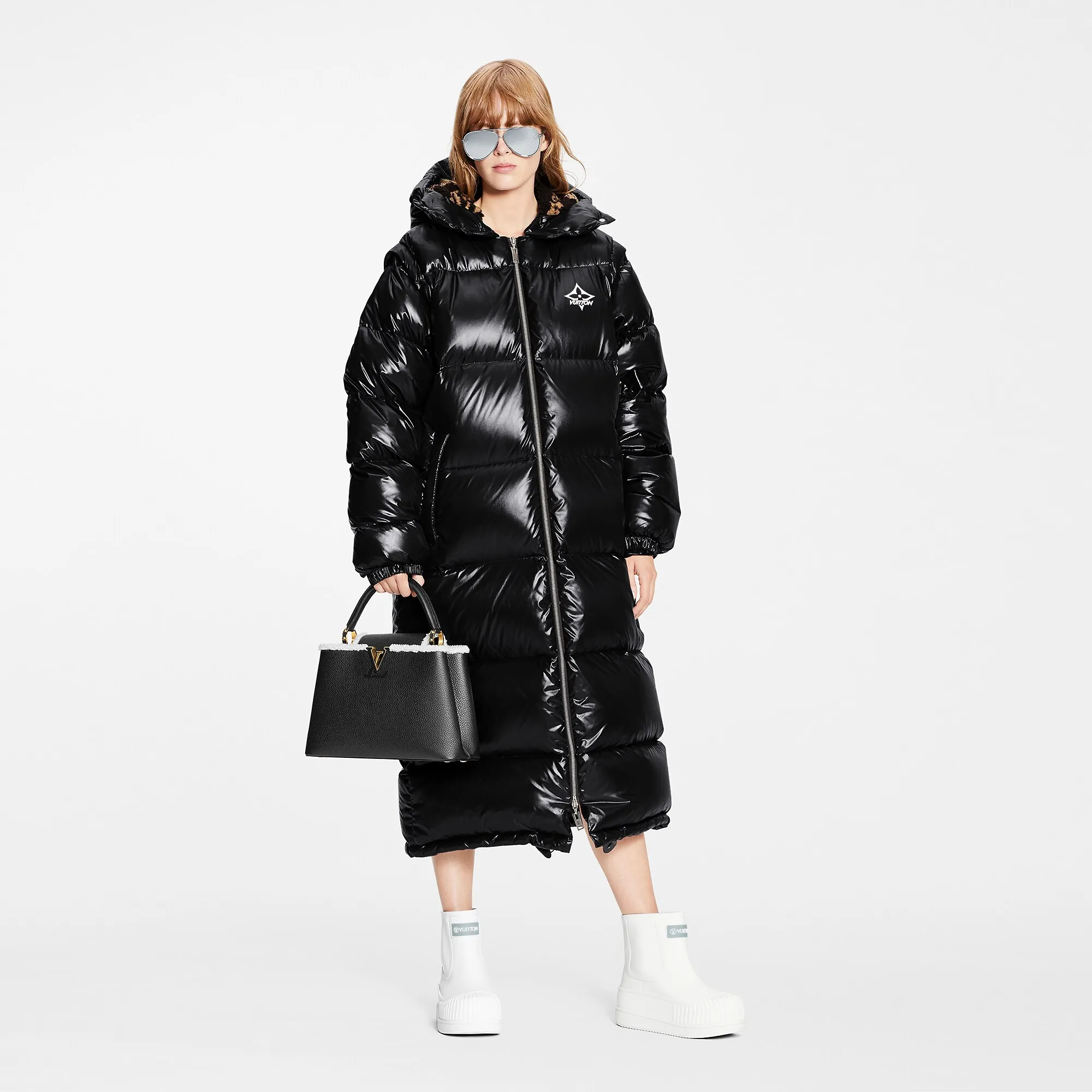 Louis Vuitton Glossy Long Puffer Coat - Women - Ready-to-Wear 1A9KZG