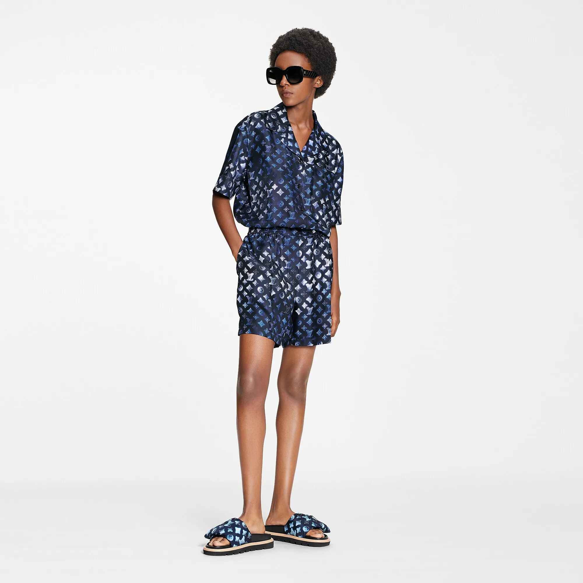 Louis Vuitton Mahina Monogram Short-Sleeved Playsuit - Women - Ready-to-Wear 1A9L6L