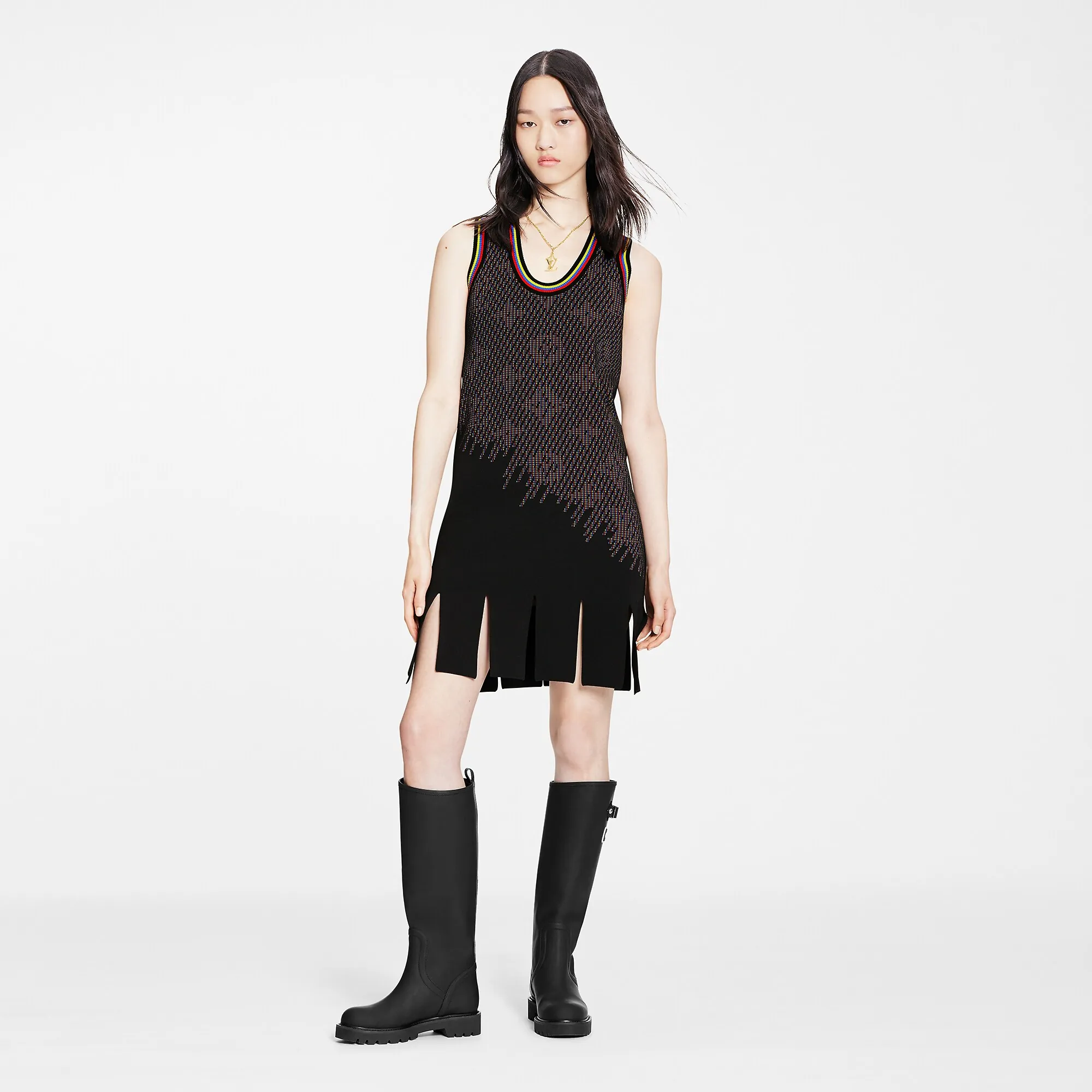 Louis Vuitton Monogram Pixel Knit Tank Dress - Women - Ready-to-Wear 1A9LSO Louis Vuitton Monogram Pixel Knit Tank Dress - Women - Ready-to-Wear 1A9LSO