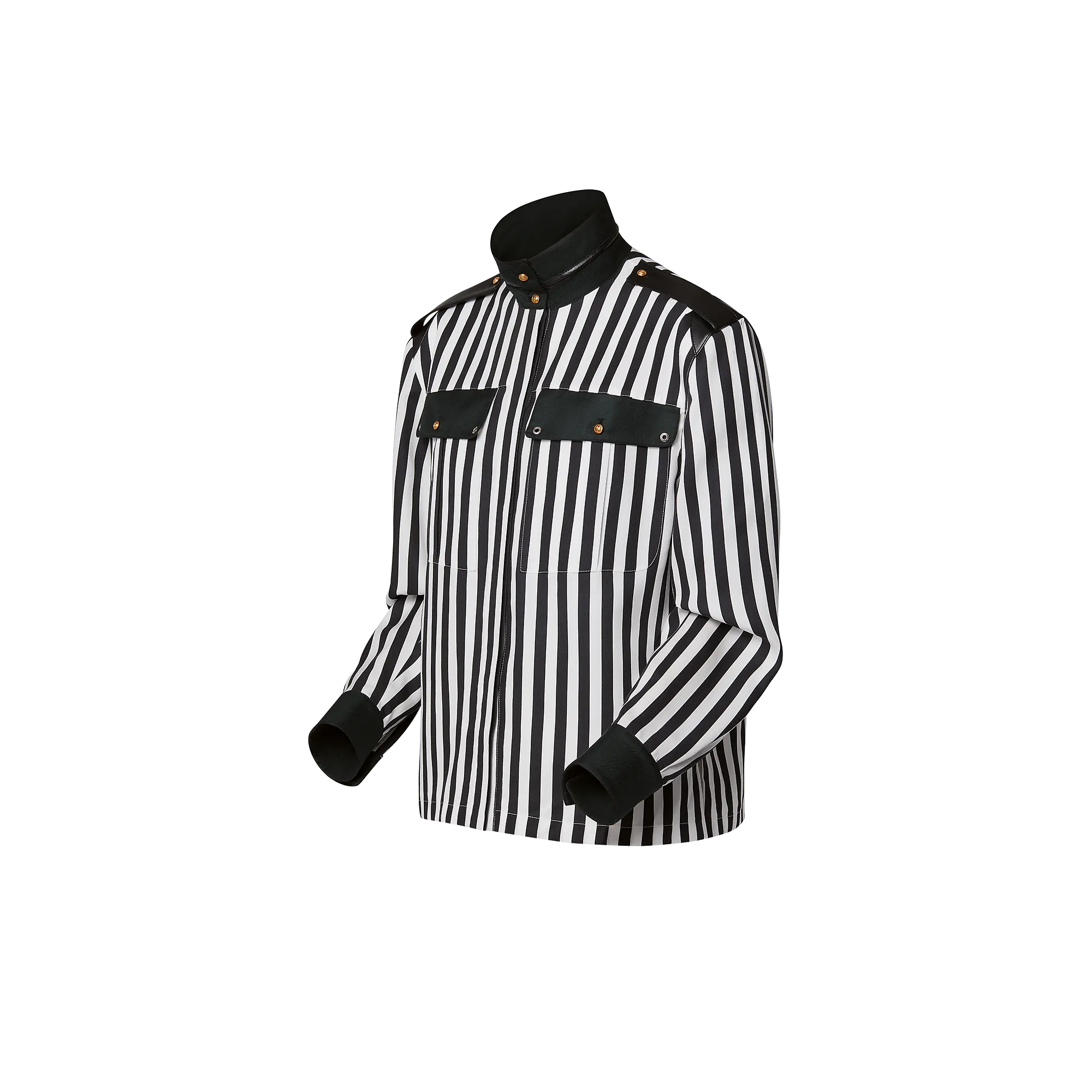 Louis Vuitton Vertical Stripes Epaulettes Shirt - Women - Ready-to-Wear 1A9M6C