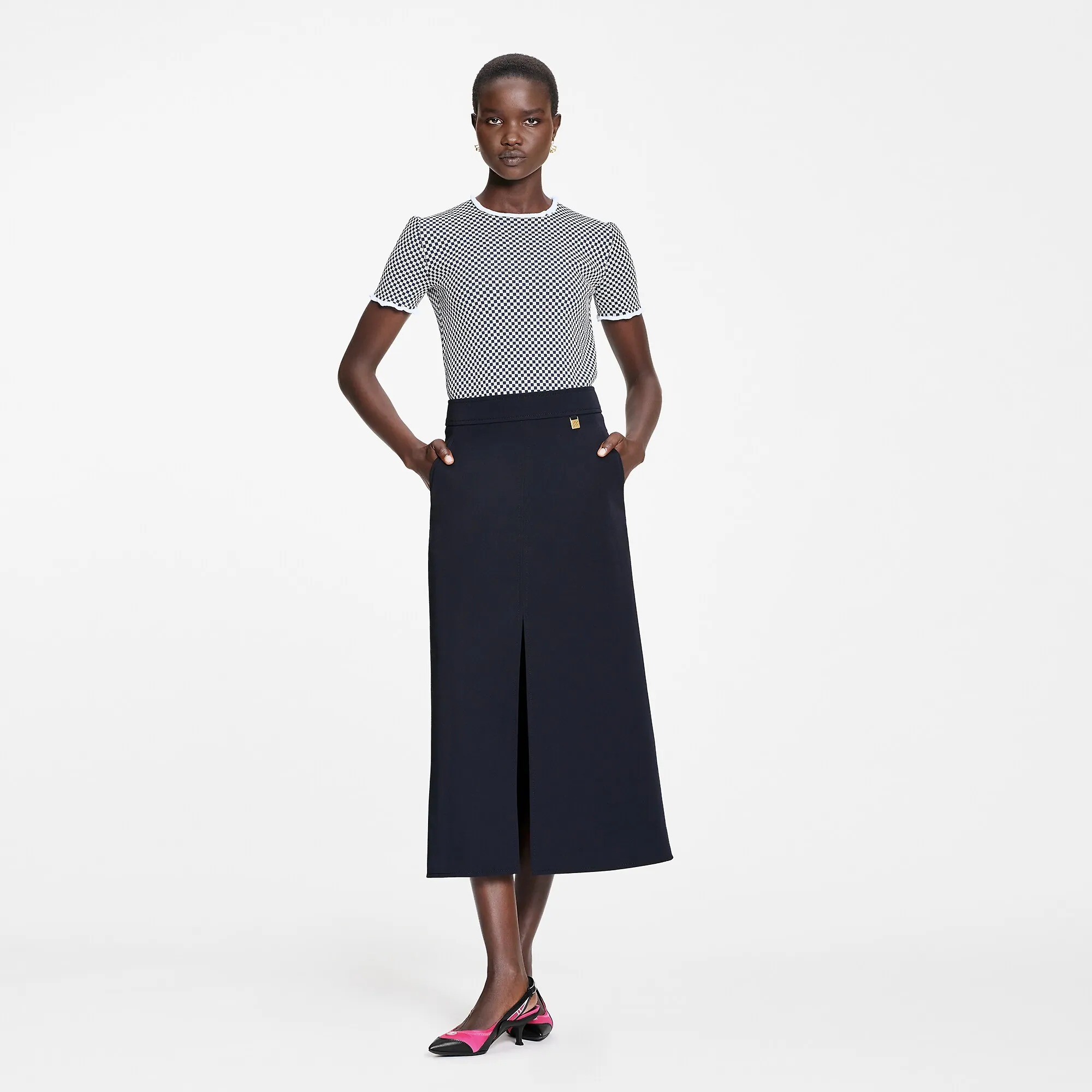 Louis Vuitton High Slits Midi Skirt - Women - Ready-to-Wear 1A9NAE