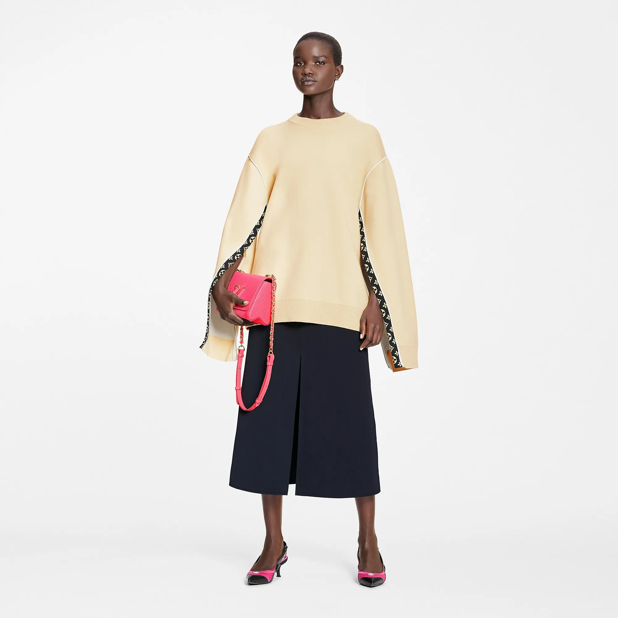 Louis Vuitton Open Sleeve Loungewear Pullover - Women - Ready-to-Wear 1A9NTU Beige