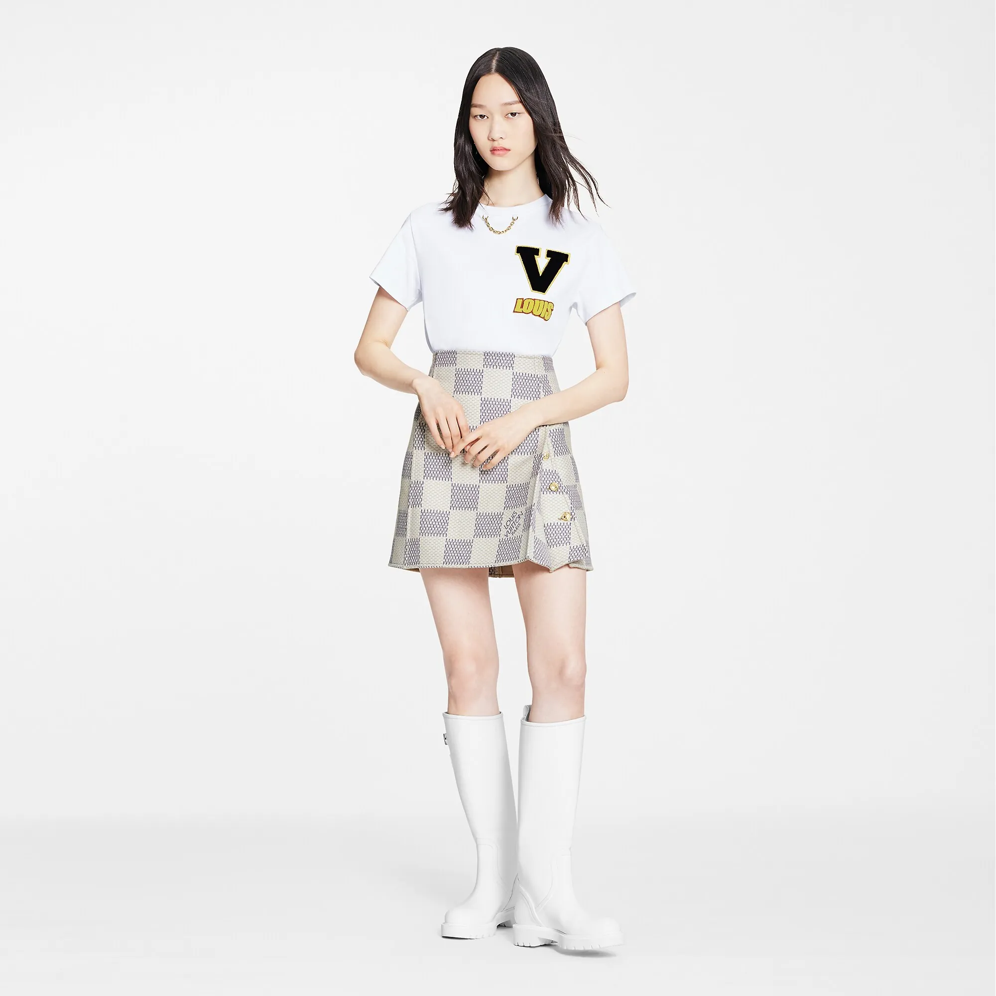 Louis Vuitton Louis Vuitton Patch Varsity T-Shirt - Women - Ready-to-Wear 1A9O3A