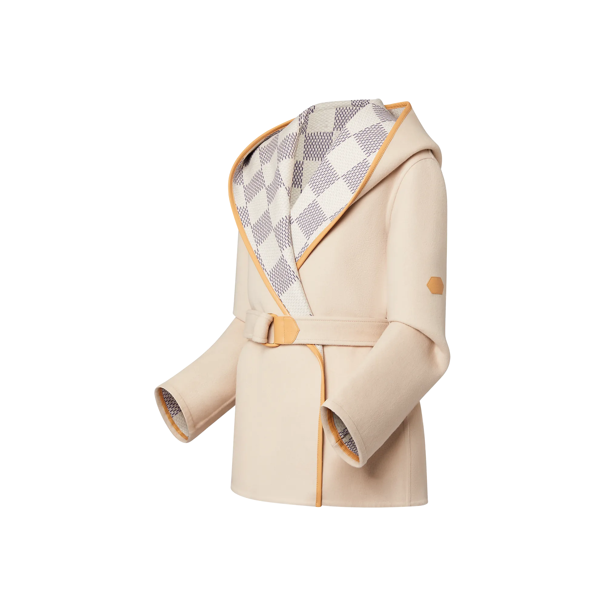 Louis Vuitton Damier Azur Wrap Pea Coat - Women - Ready-to-Wear 1A9SJ7