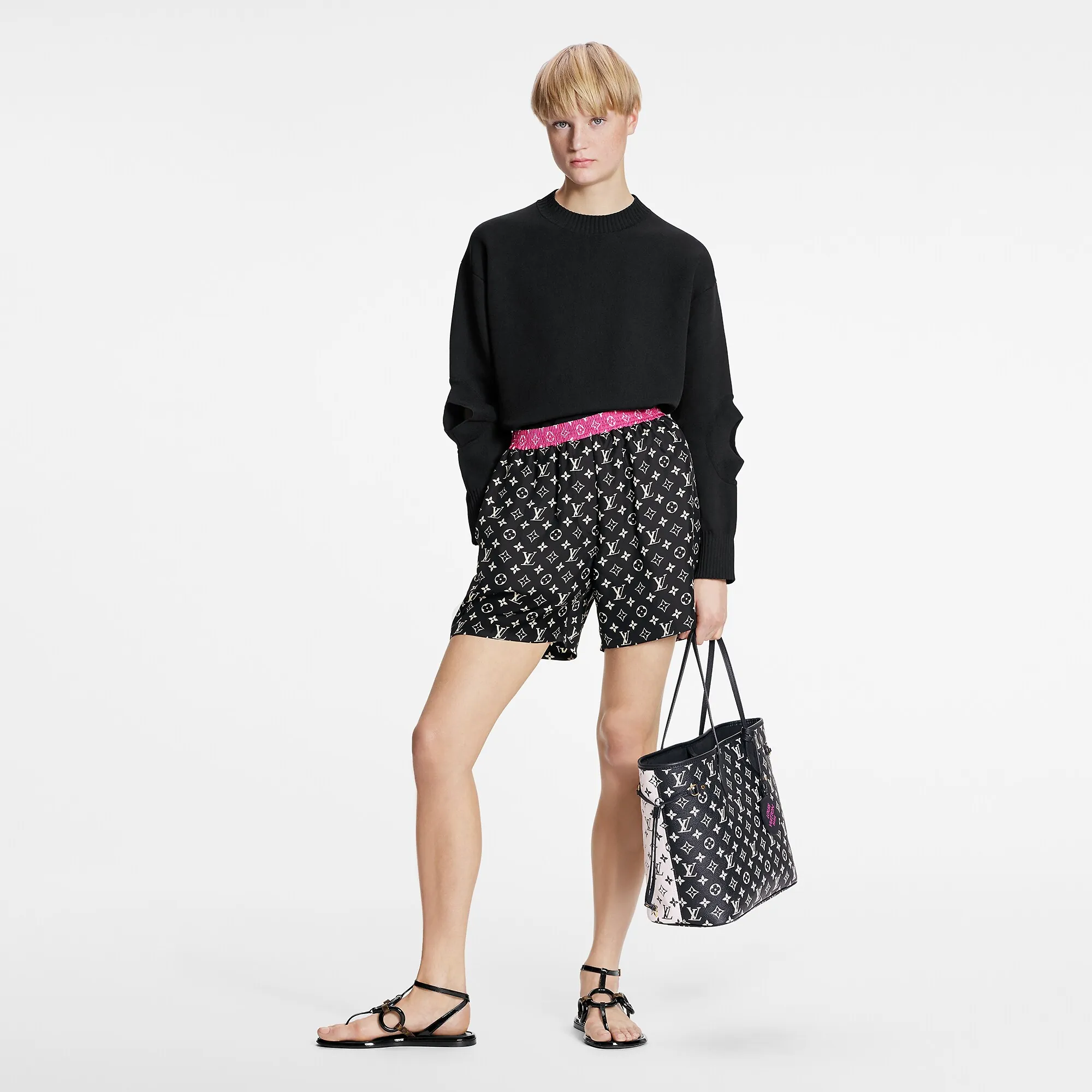 Louis Vuitton Monogram Color-Block Pajama Shorts - Women - Ready-to-Wear 1A9W81