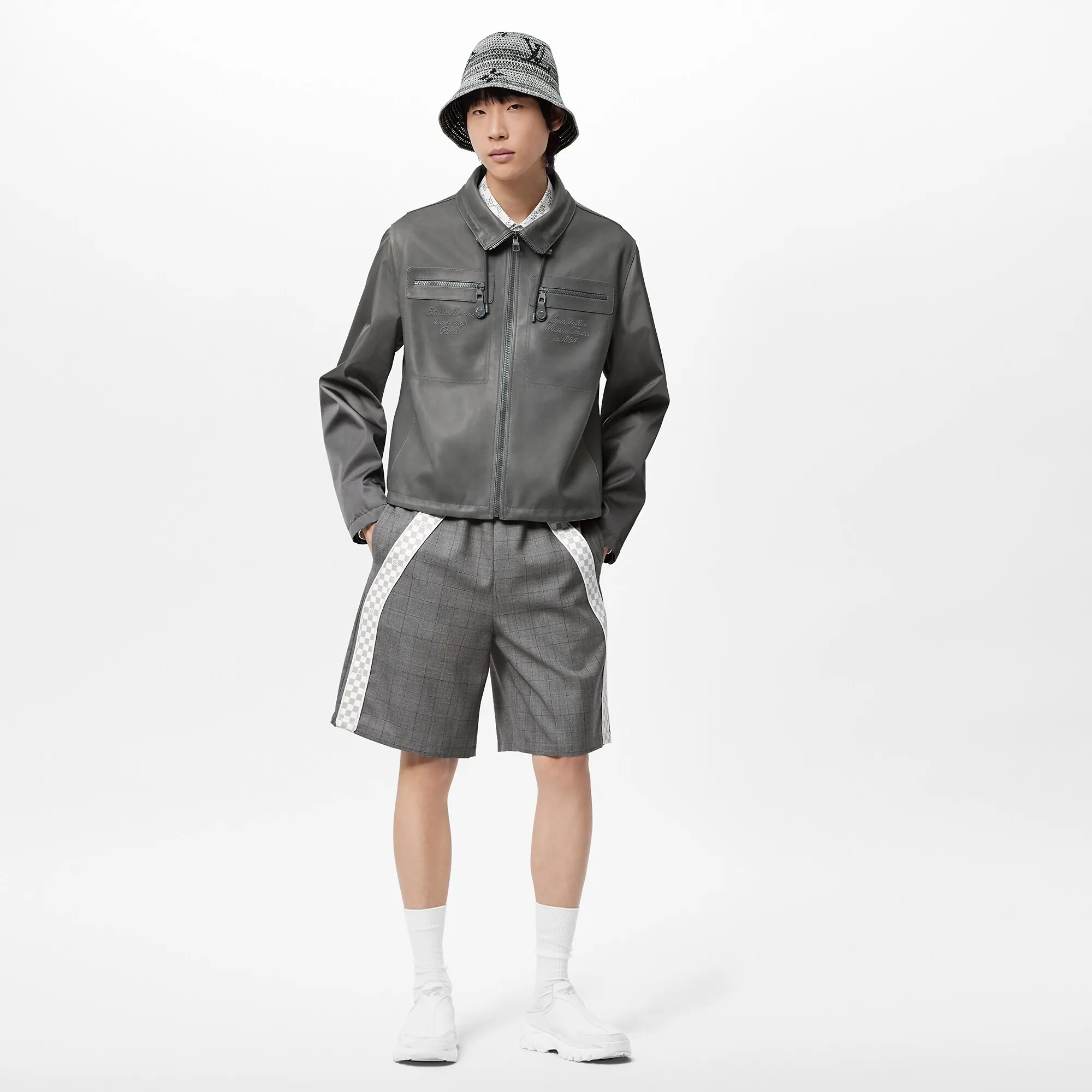 Louis Vuitton Embroidered Leather Mix Blouson - Men - Ready-to-Wear 1AA4K7