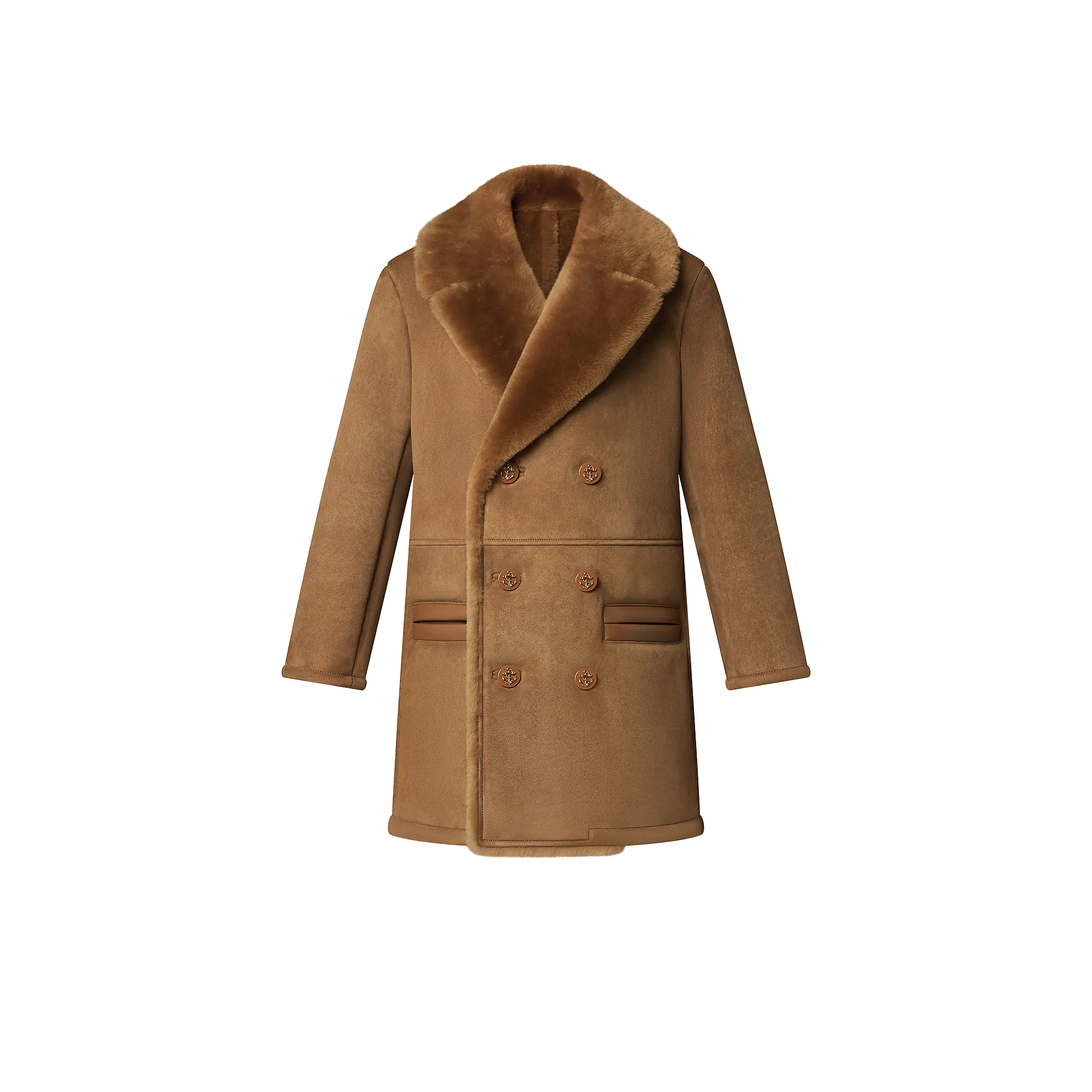 Louis Vuitton Merino Shearling Double-Breasted Coat - Women - Ready-to-Wear 1AAG97