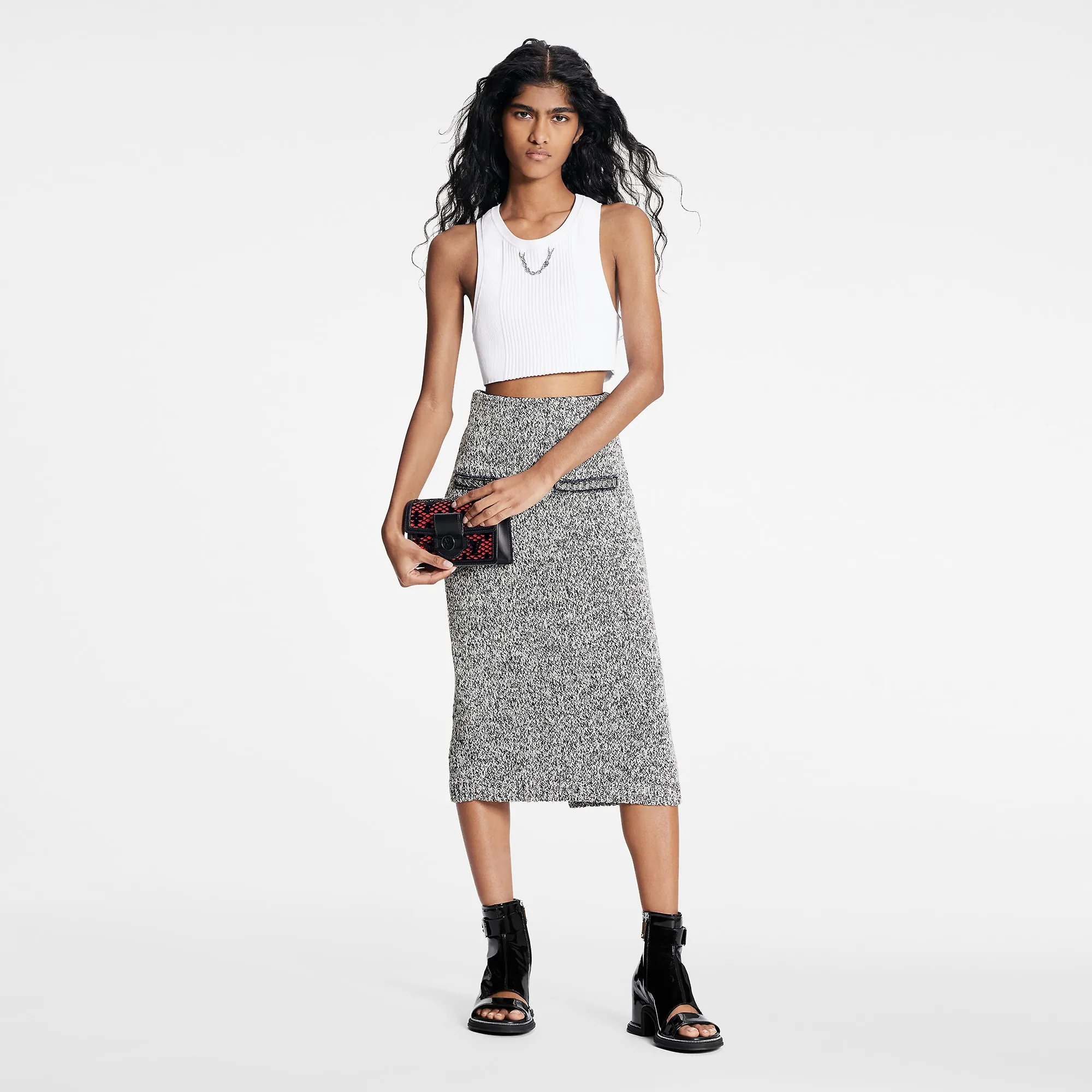 Louis Vuitton Ribbed Crop Top - Women - Ready-to-Wear 1AAMOX White