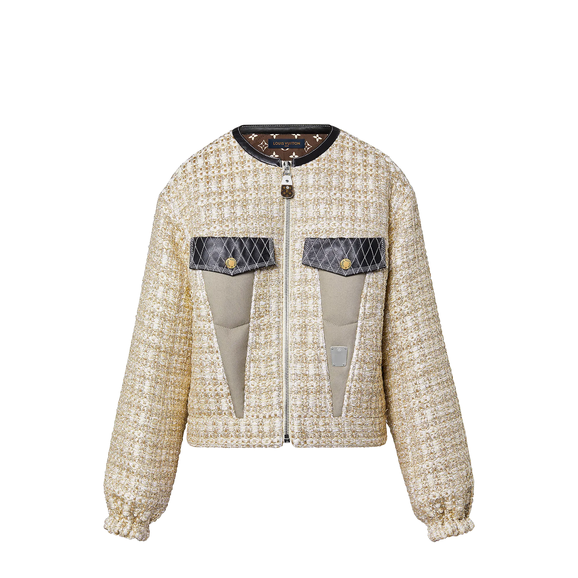 Louis Vuitton Lurex Tweed Frill Sleeve Jacket - Women - Ready-to-Wear 1AAY61