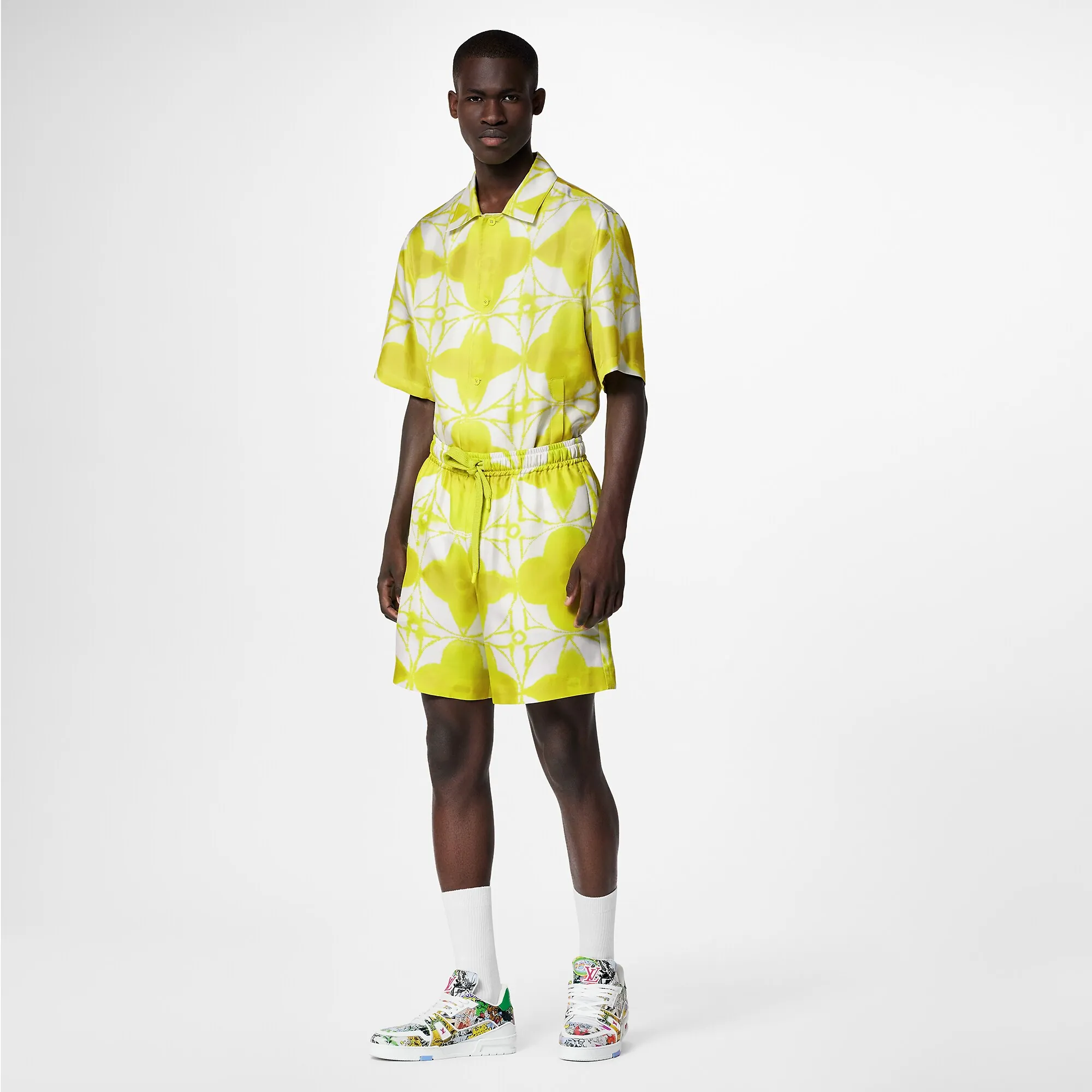 Louis Vuitton Monogram Shibori Silk Shorts - Men - Ready-to-Wear 1AB5H8