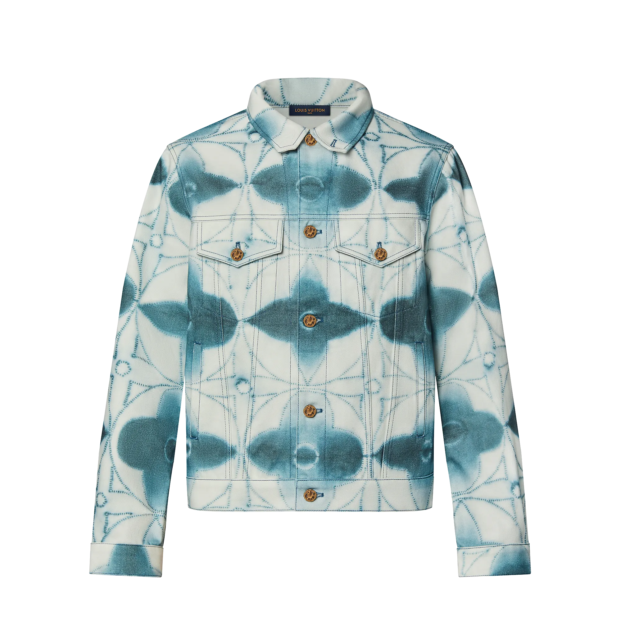 Louis Vuitton Monogram Shibori Printed Denim Jacket - Men - Ready-to-Wear 1AB5K1