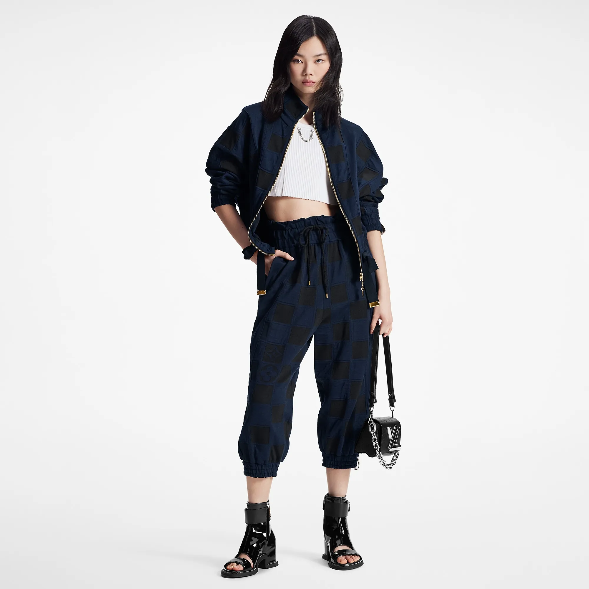 Louis Vuitton Quilted Damier Zip-Up Jacket - Women - Ready-to-Wear 1ABCS7