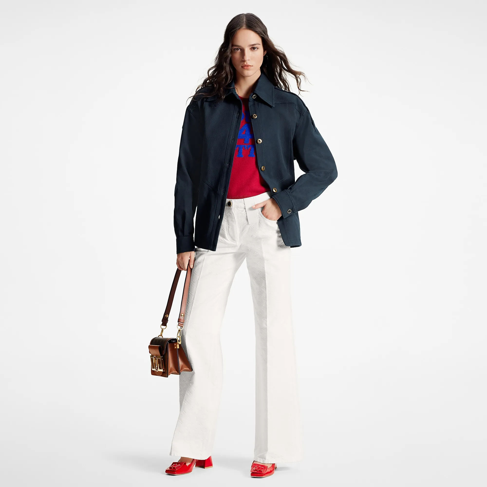 Louis Vuitton Eyelet Cotton Drill Shirt - Women - Ready-to-Wear 1ABEN5