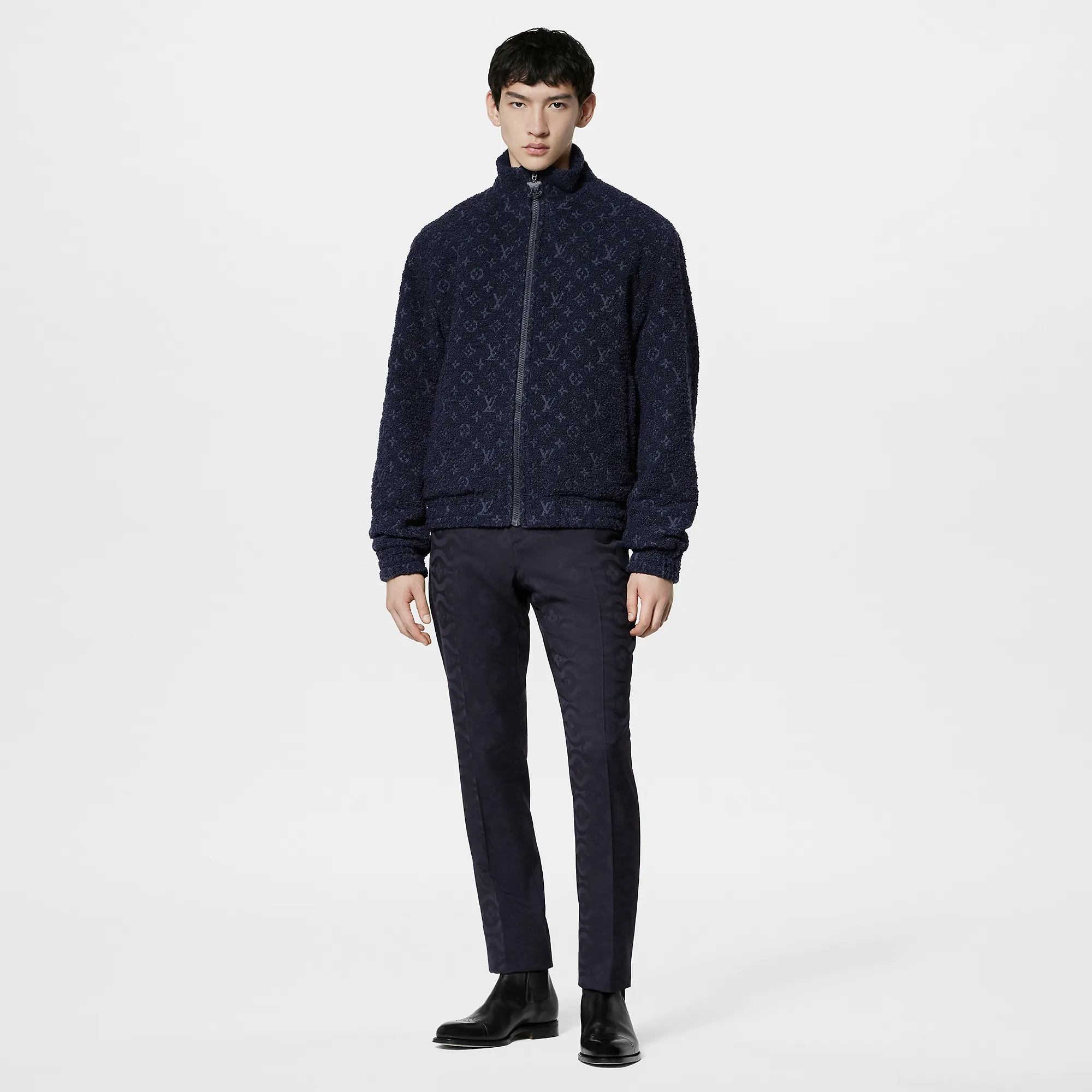 Louis Vuitton Monogram Wool Bouclette Zipped Blouson - Men - Ready-to-Wear 1ABJQH