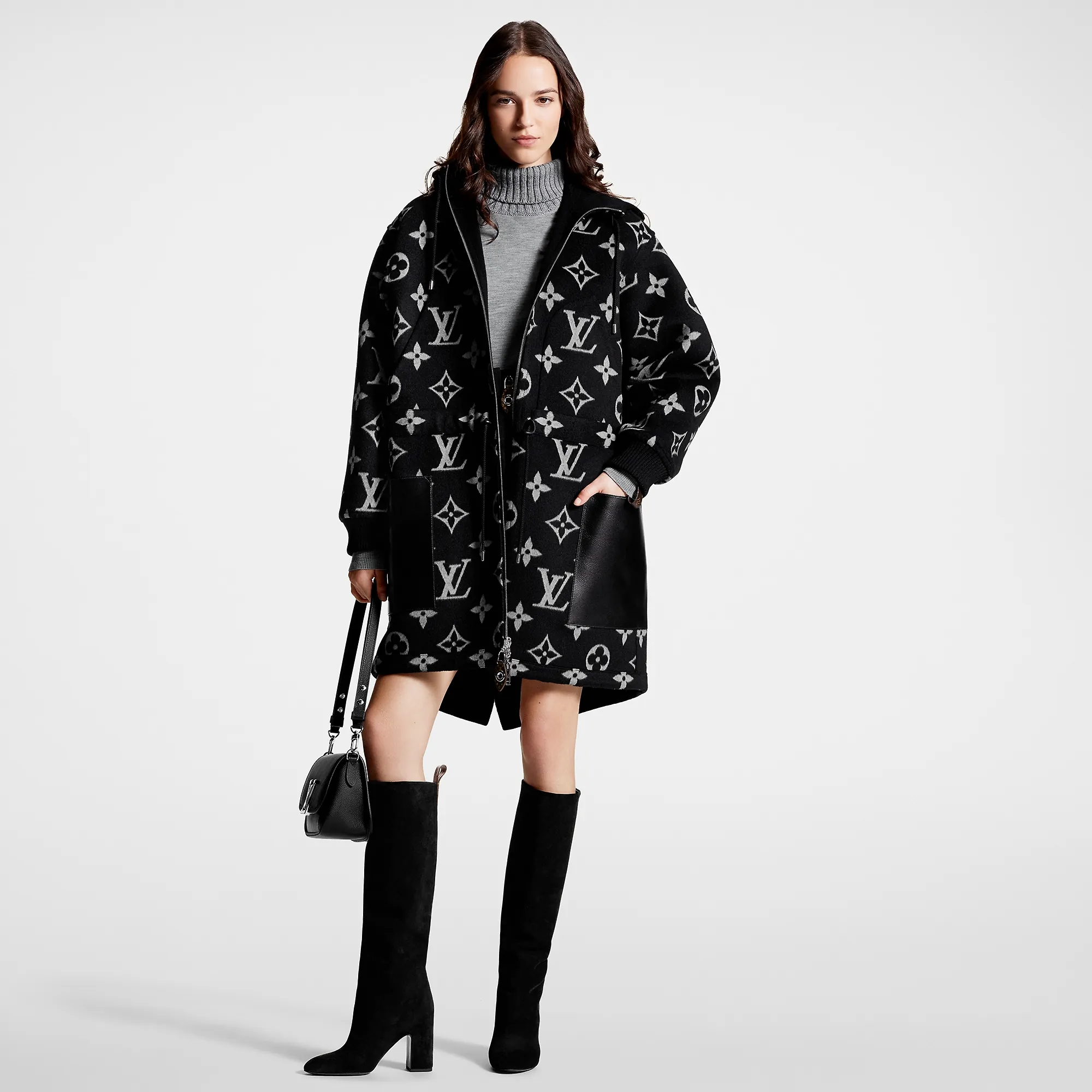 Louis Vuitton Reversible Monogram Jacquard Coat - Women - Ready-to-Wear 1ABQQU