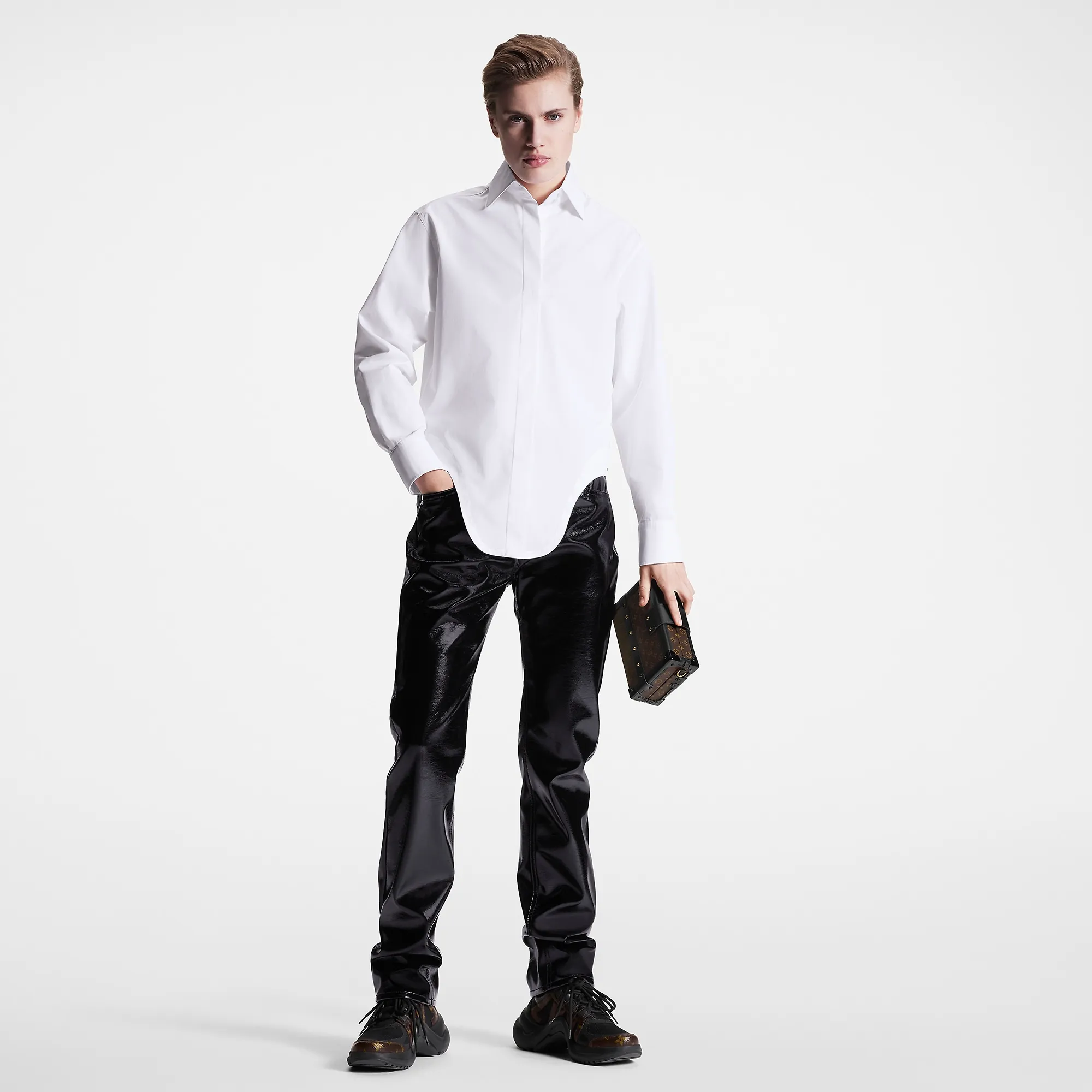 Louis Vuitton 3D Monogram Accent Shirt - Women - Ready-to-Wear 1ABQY5