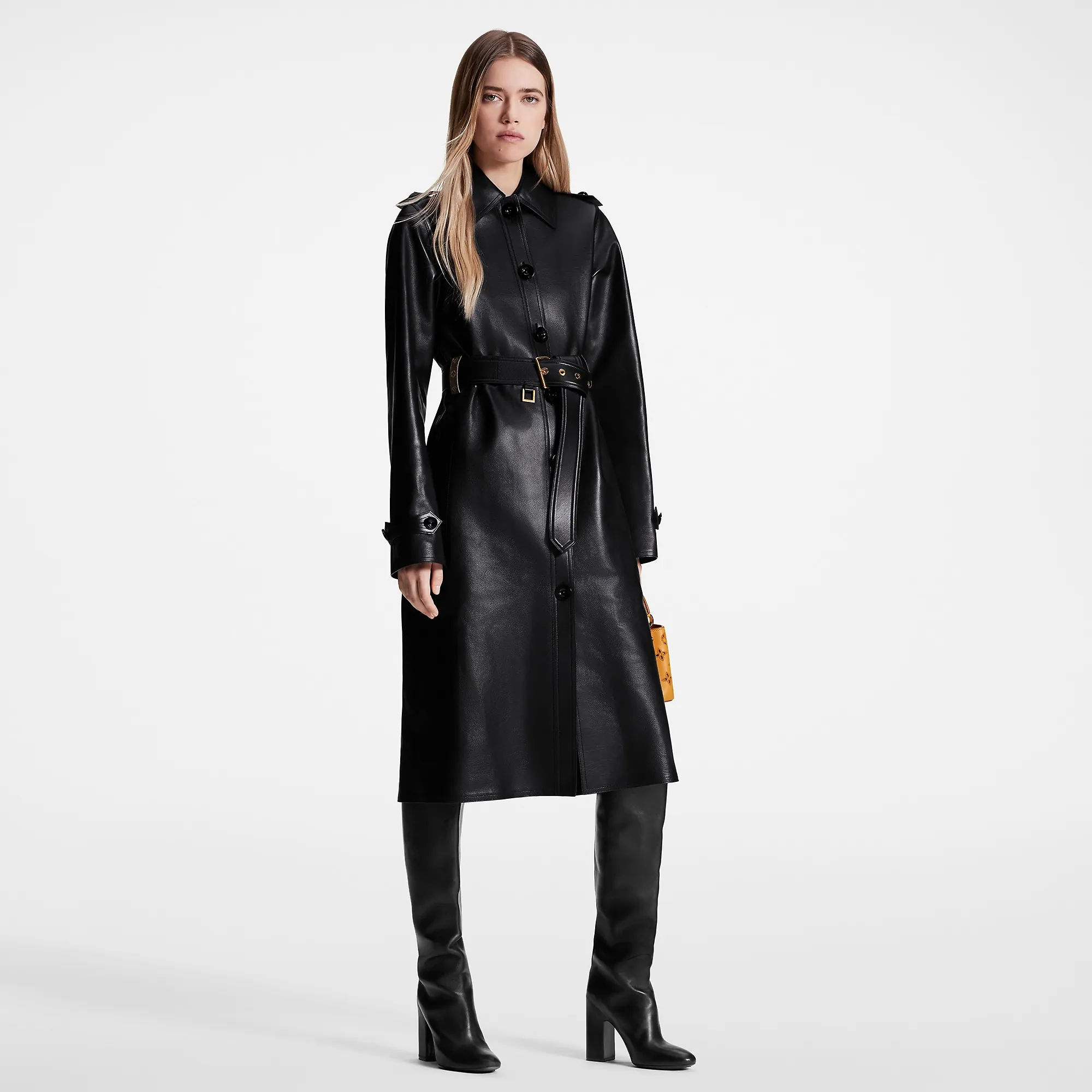 Louis Vuitton Nappa Leather Trench Coat - Women - Ready-to-Wear 1ABR2U