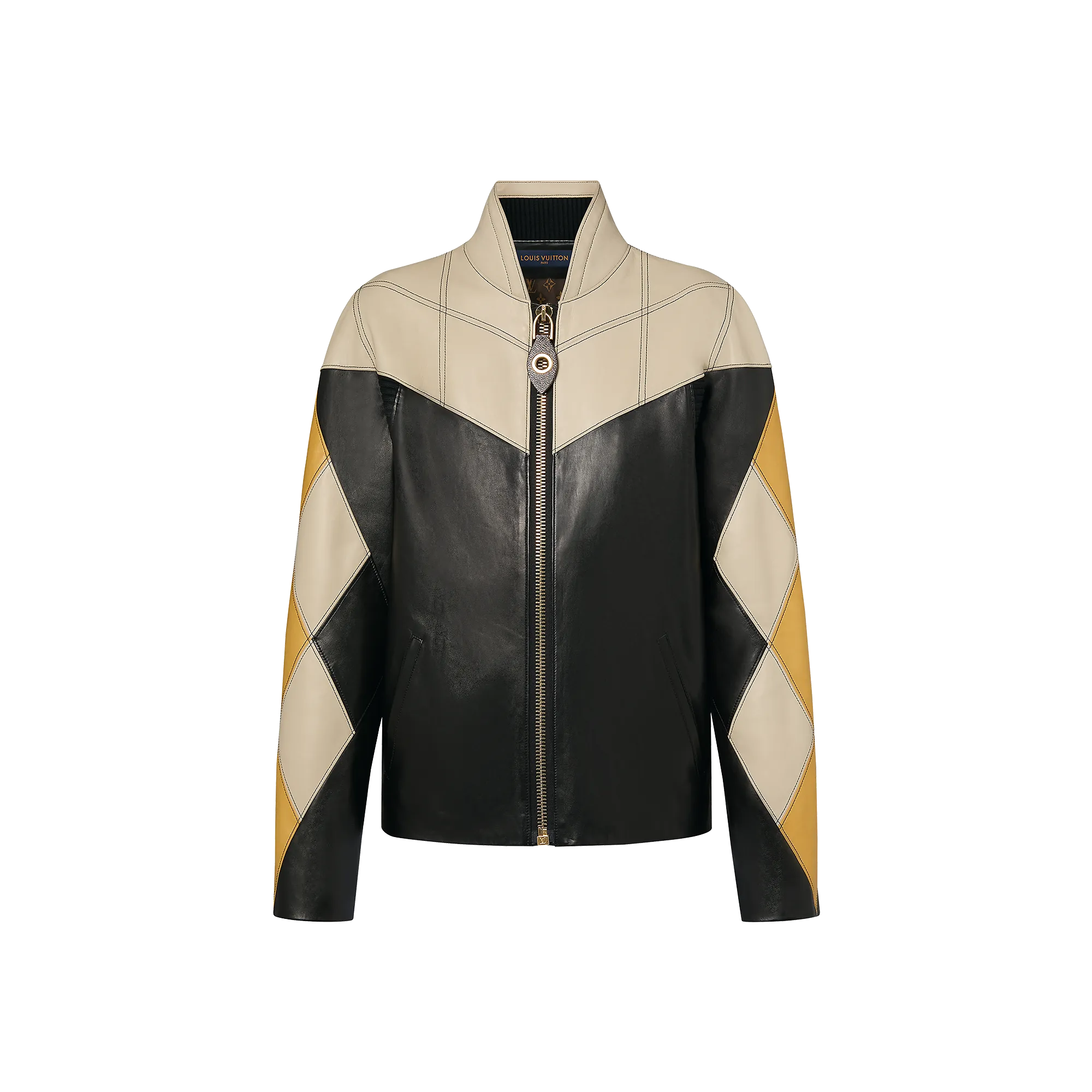 Louis Vuitton Harlequin Sleeve Leather Jacket - Women - Ready-to-Wear 1ABRDF