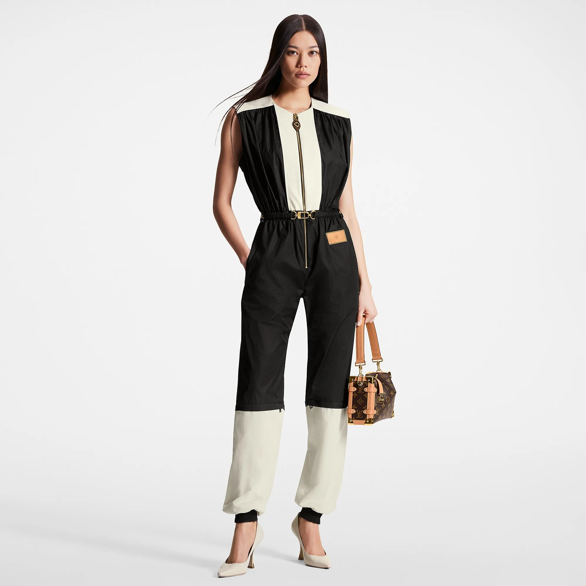 Louis Vuitton Color-blocked Zip-Off Jumpsuit - Women - Ready-to-Wear 1ABS6X