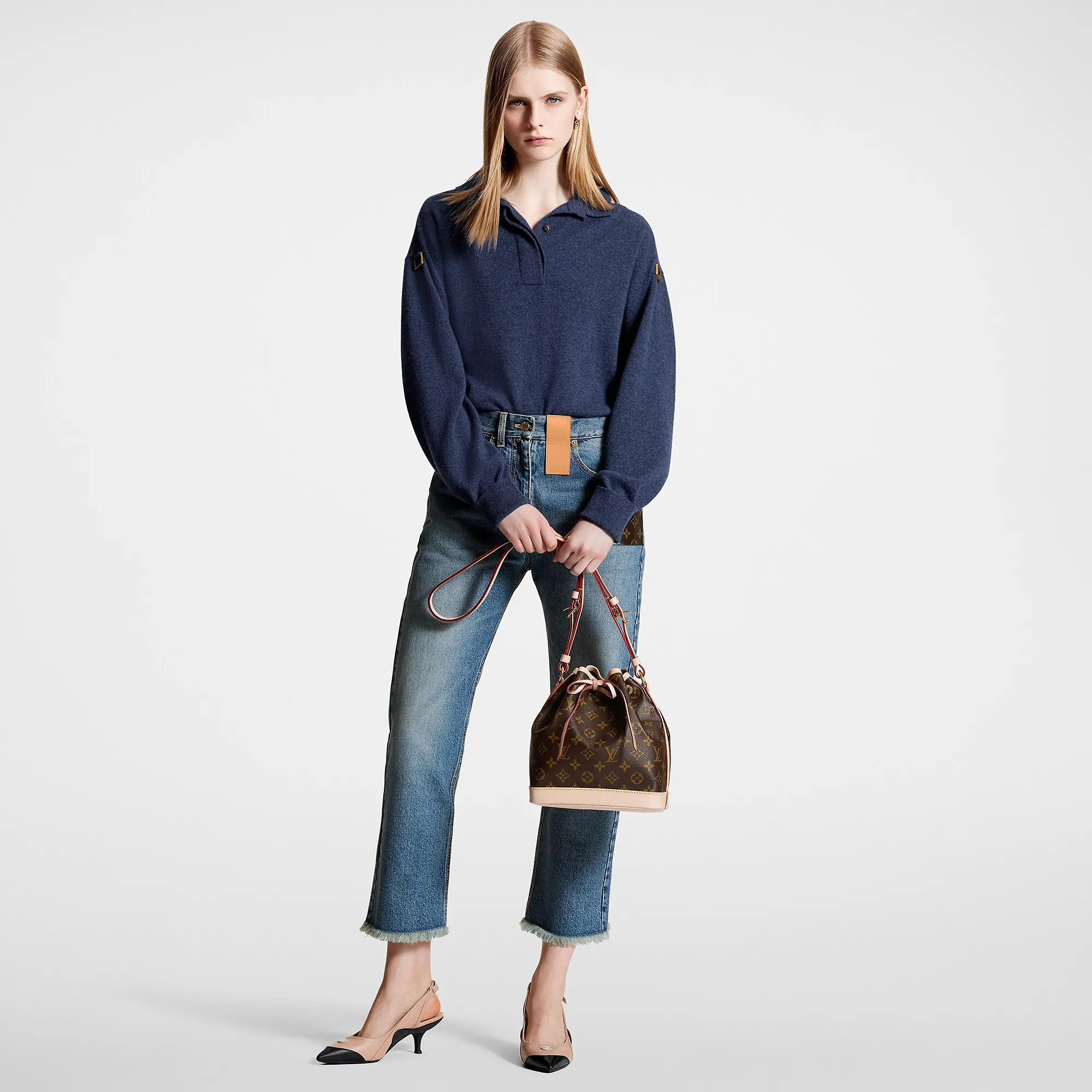 Louis Vuitton D-Ring Detail Cashmere Polo Pullover - Women - Ready-to-Wear 1ABSJ4