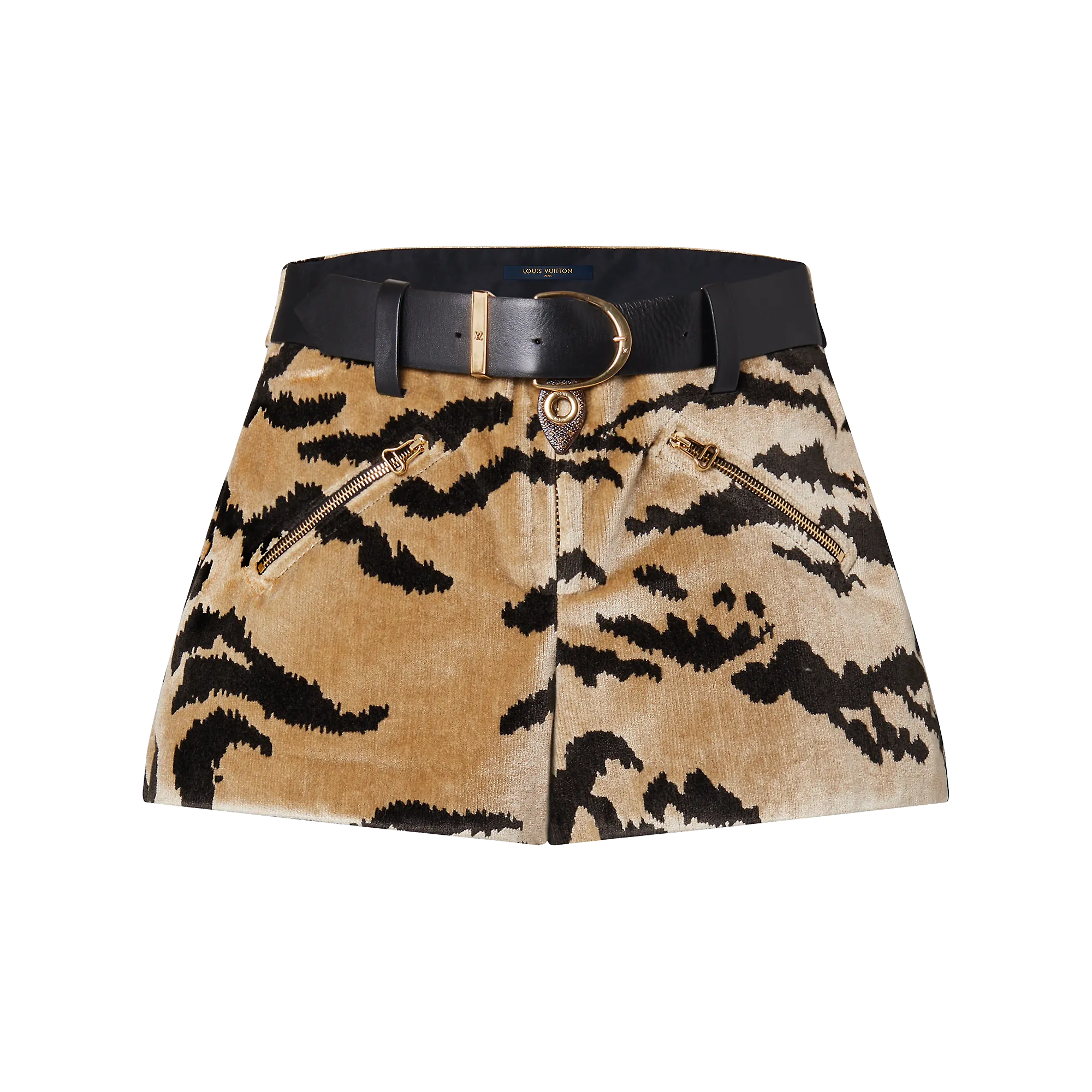 Louis Vuitton Velvet Tiger Mini Shorts - Women - Ready-to-Wear 1ABSU7