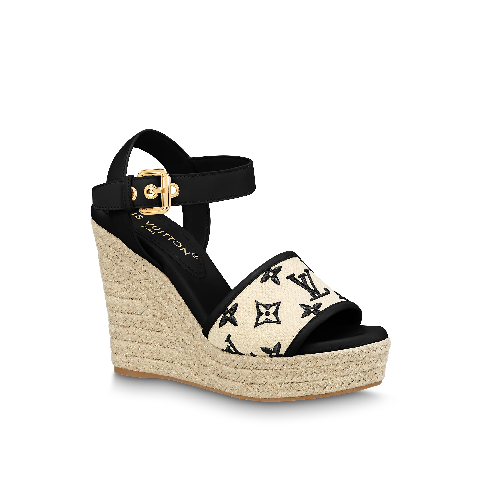 Louis Vuitton Starboard Wedge Sandal - Women - Shoes 1ABT1M Black