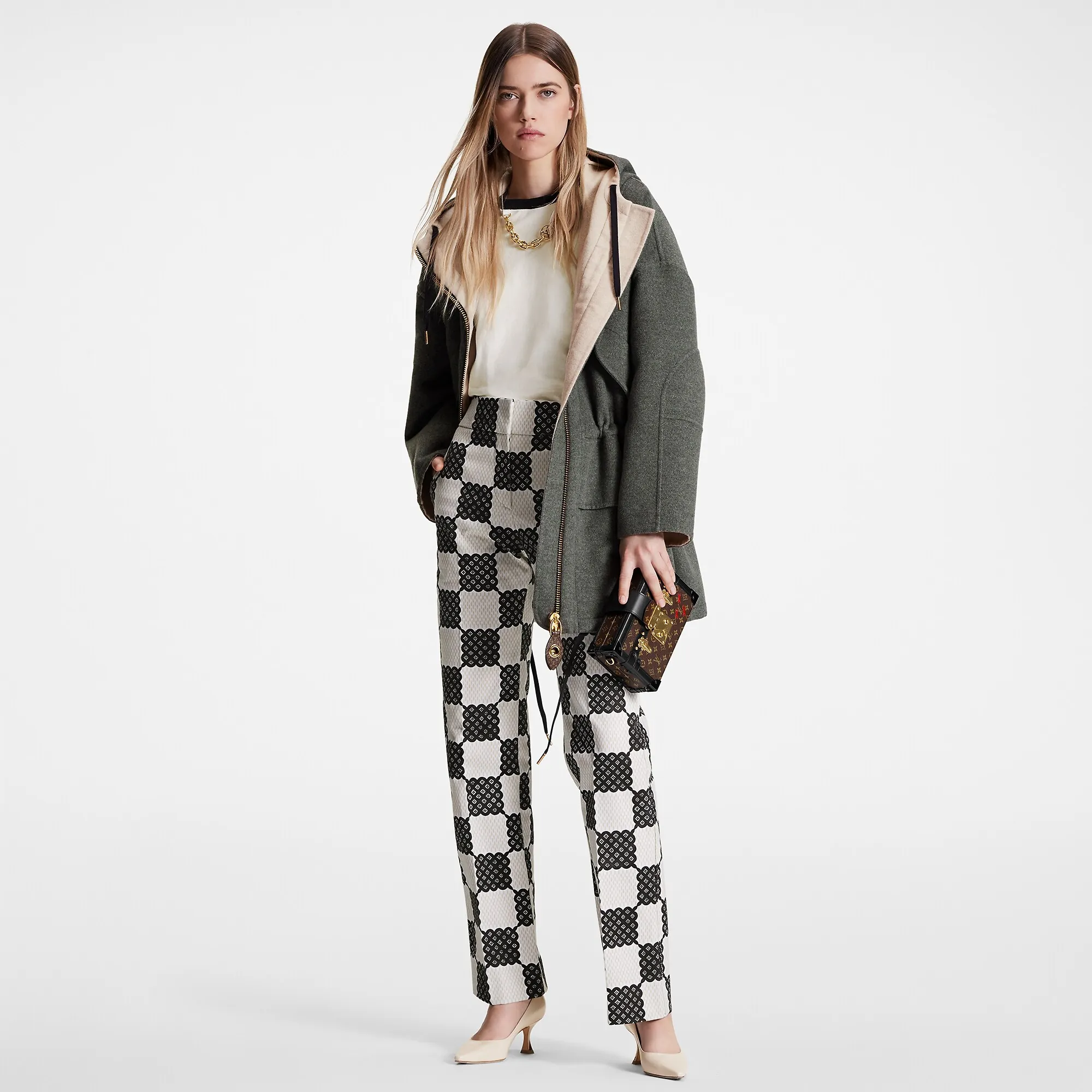 Louis Vuitton Bubble Damier Straight-Cut Pants - Women - Ready-to-Wear 1ABTGS