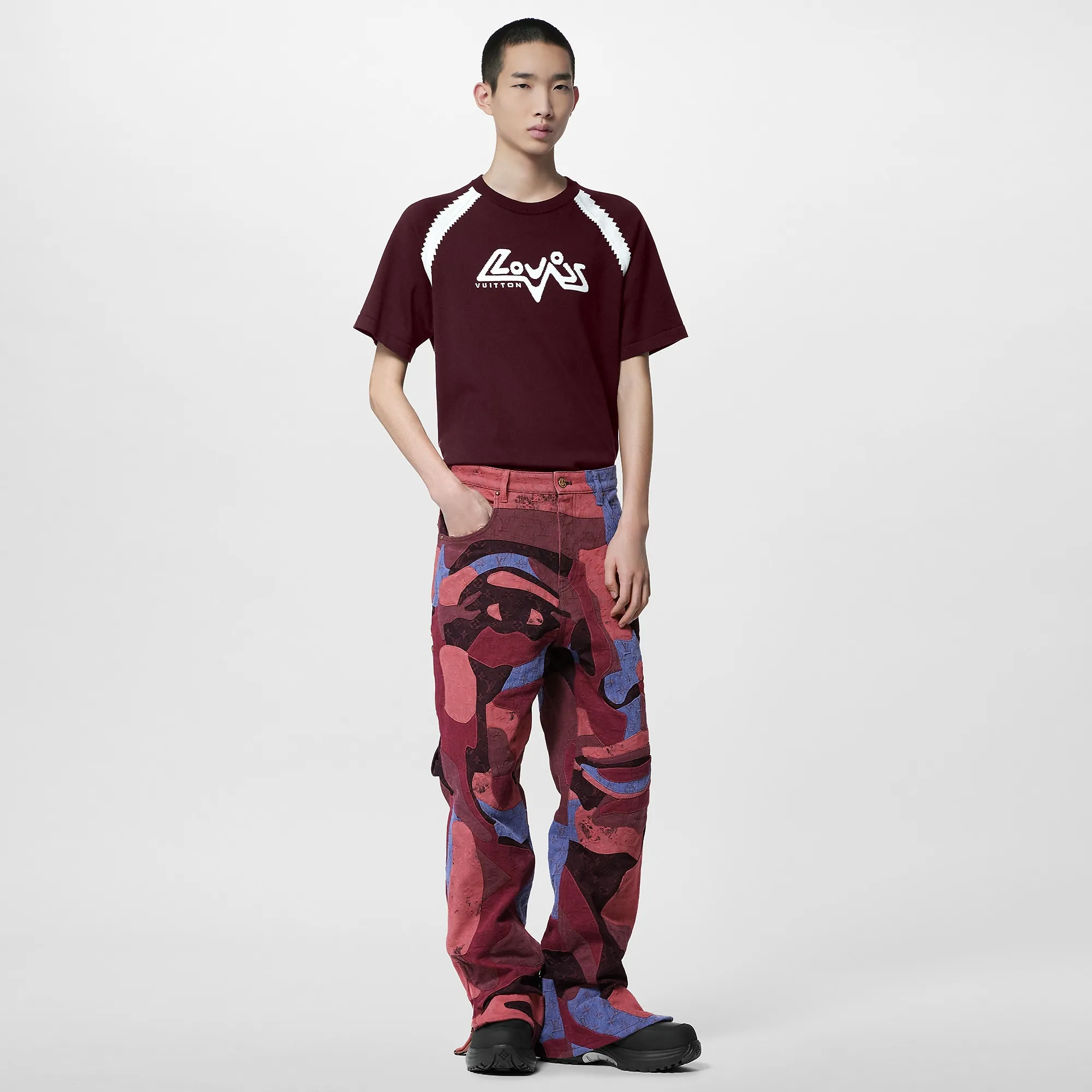 Louis Vuitton Short-Sleeved Cotton Intarsia Crewneck - Men - Ready-to-Wear 1ABXXE