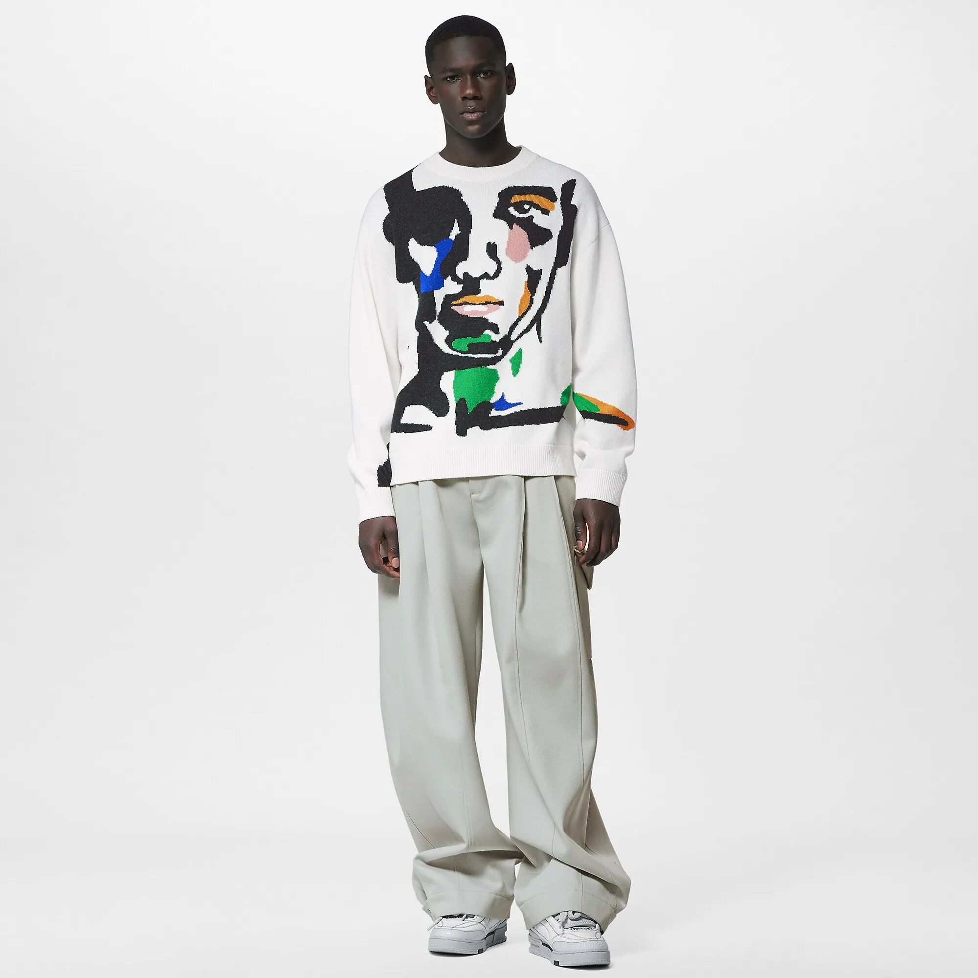 Louis Vuitton Intarsia Cashmere Wool Crewneck - Men - Ready-to-Wear 1ABXY8