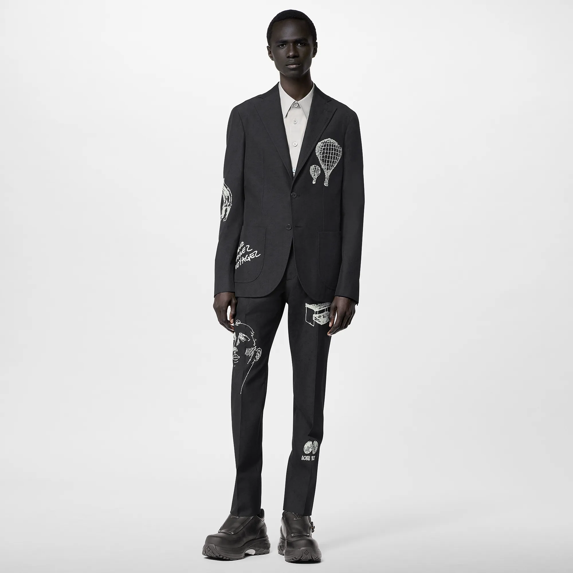 Louis Vuitton Monogram Embroidered Napolitana Jacket - Men - Ready-to-Wear 1ABXYH