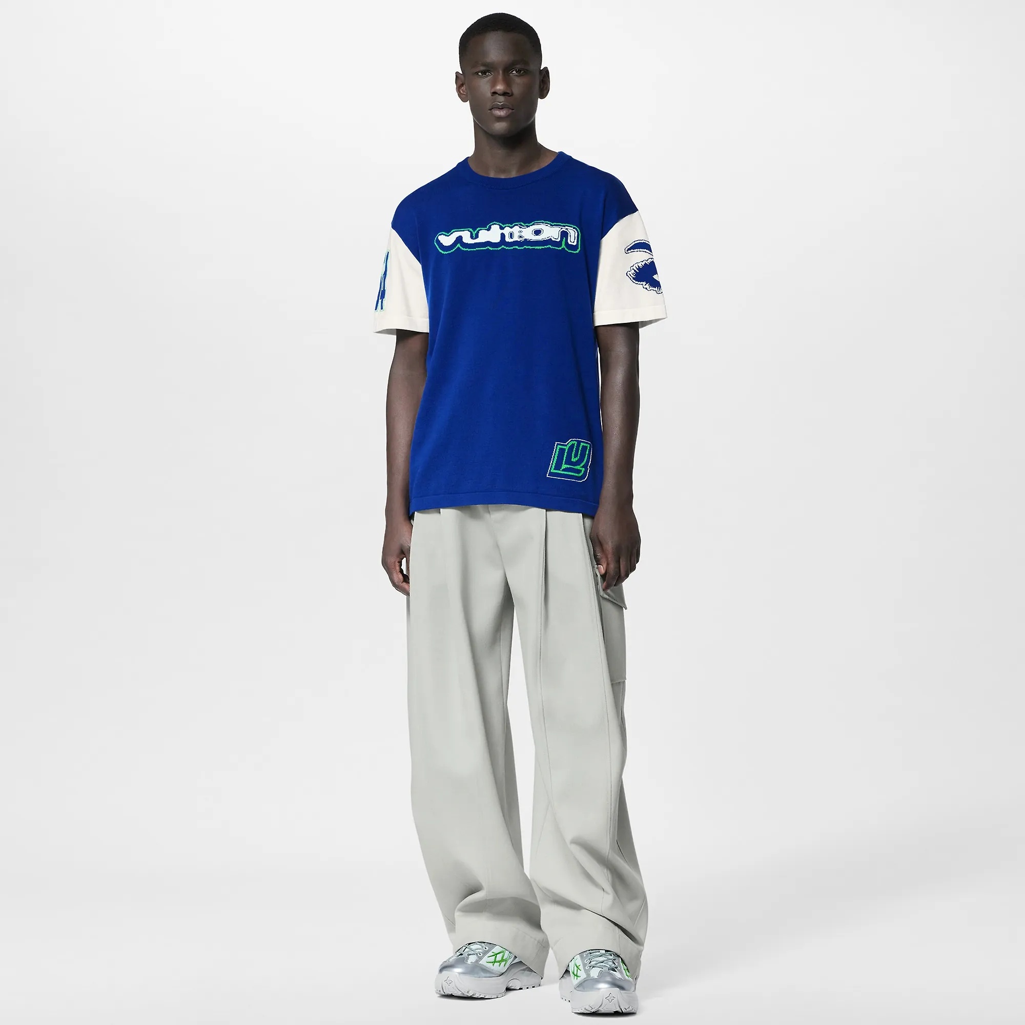 Louis Vuitton Short-Sleeved Cotton Intarsia Crewneck - Men - Ready-to-Wear 1ABXYR