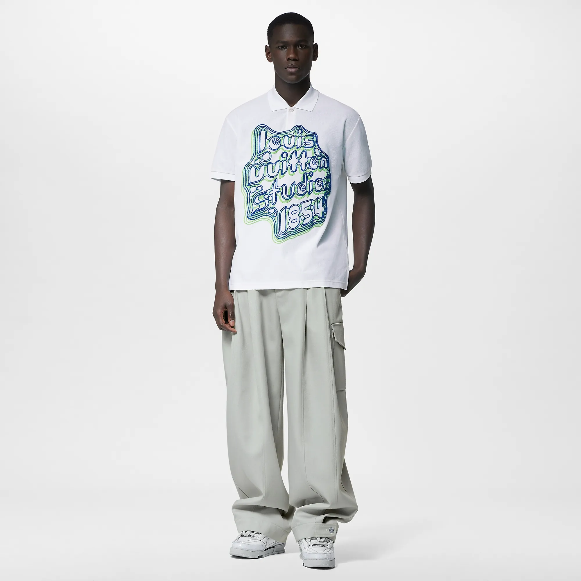 Louis Vuitton Embroidered Cotton Pique Polo - Men - Ready-to-Wear 1ABY0B Optical White