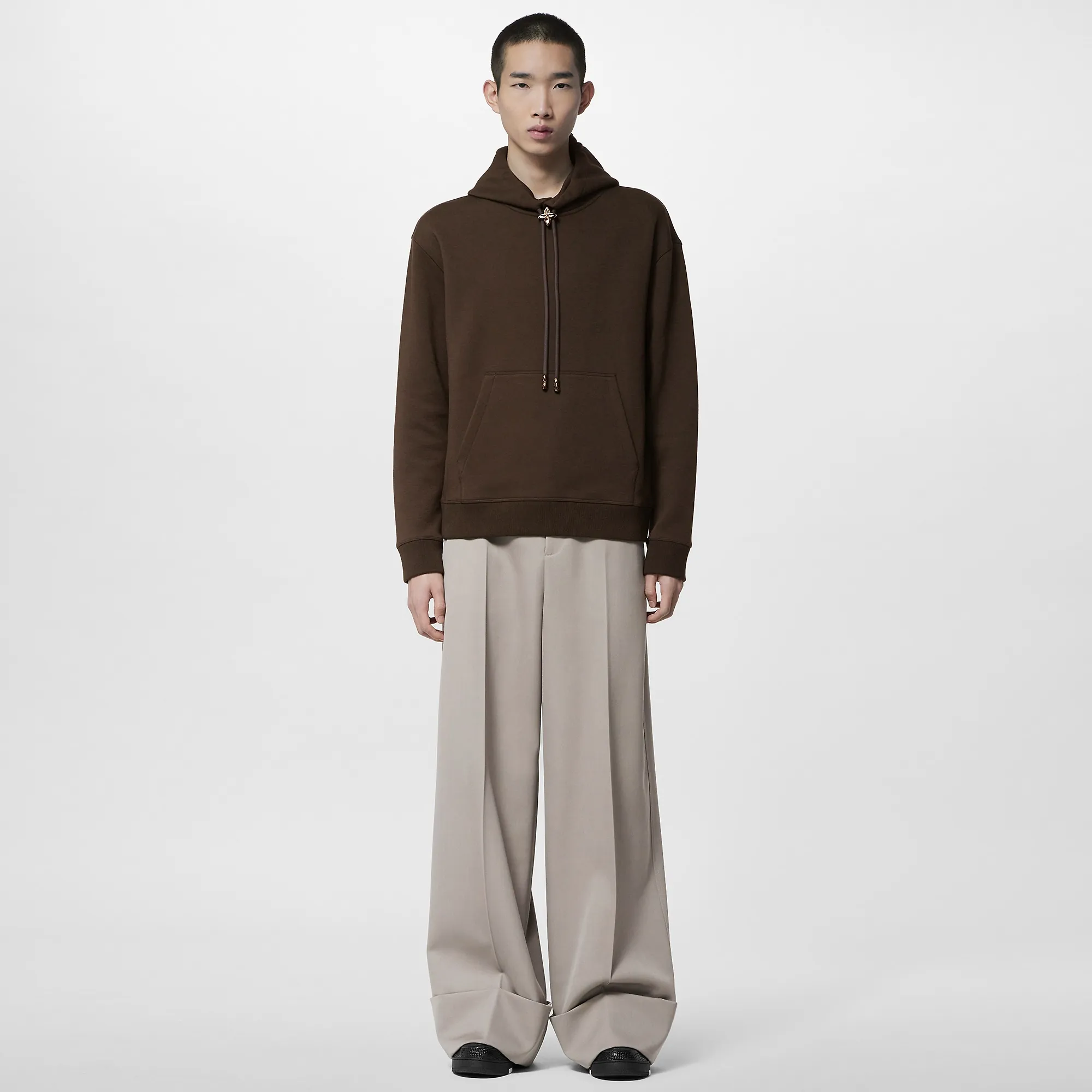 Louis Vuitton Monogram Flower Stopper Cotton Hoodie - Men - Ready-to-Wear 1ABY35 Brown