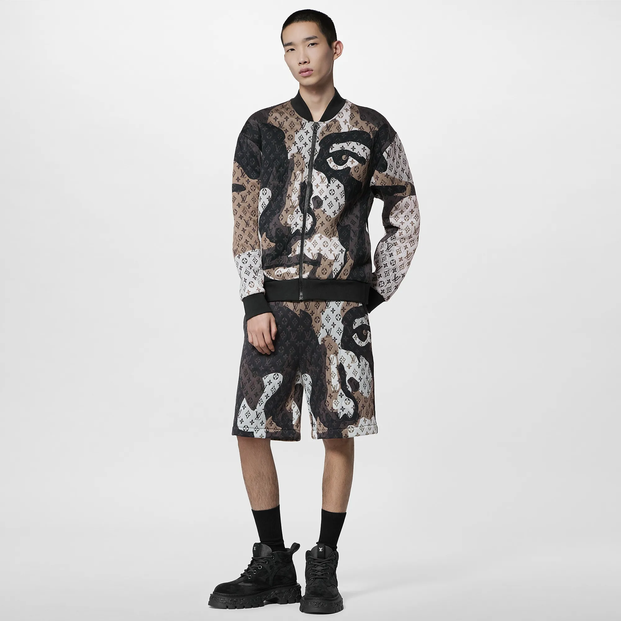 Louis Vuitton Monogram Cotton Jersey Bomber - Men - Ready-to-Wear 1ABY3H