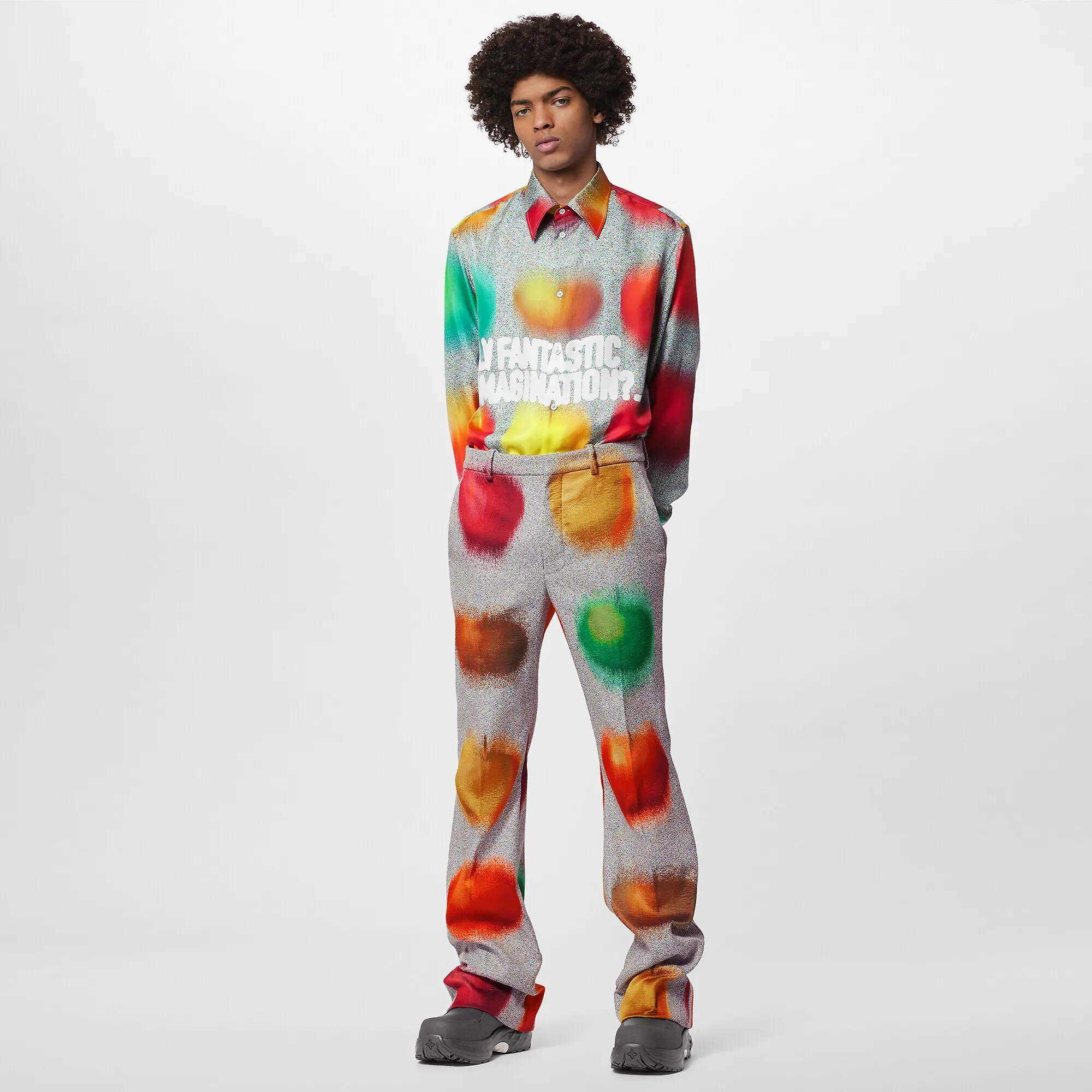 Louis Vuitton Printed Long-Sleeved Silk Shirt - Men - Ready-to-Wear 1ABYAK