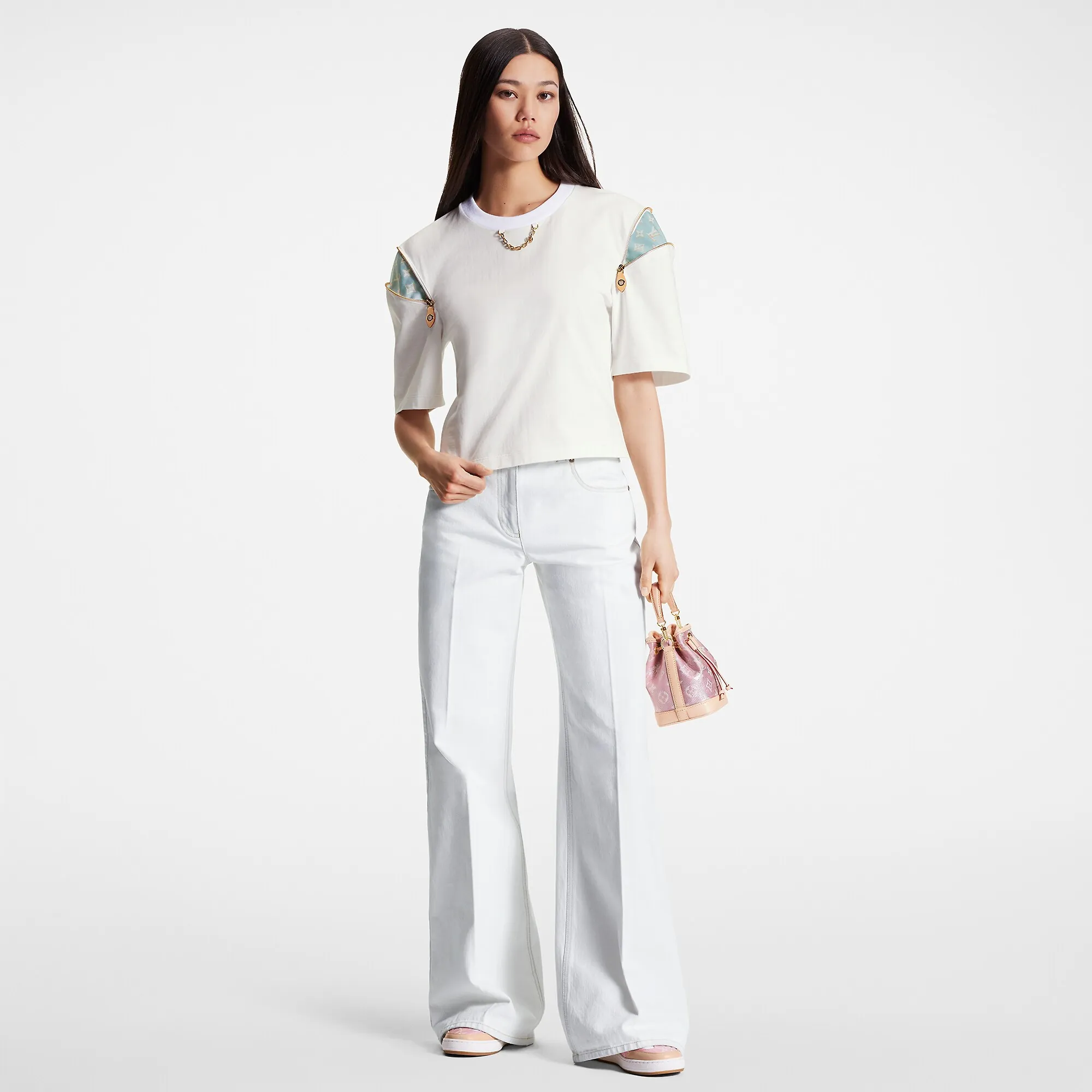 Louis Vuitton Zipper Sleeve T-Shirt - Women - Ready-to-Wear 1ABYGQ