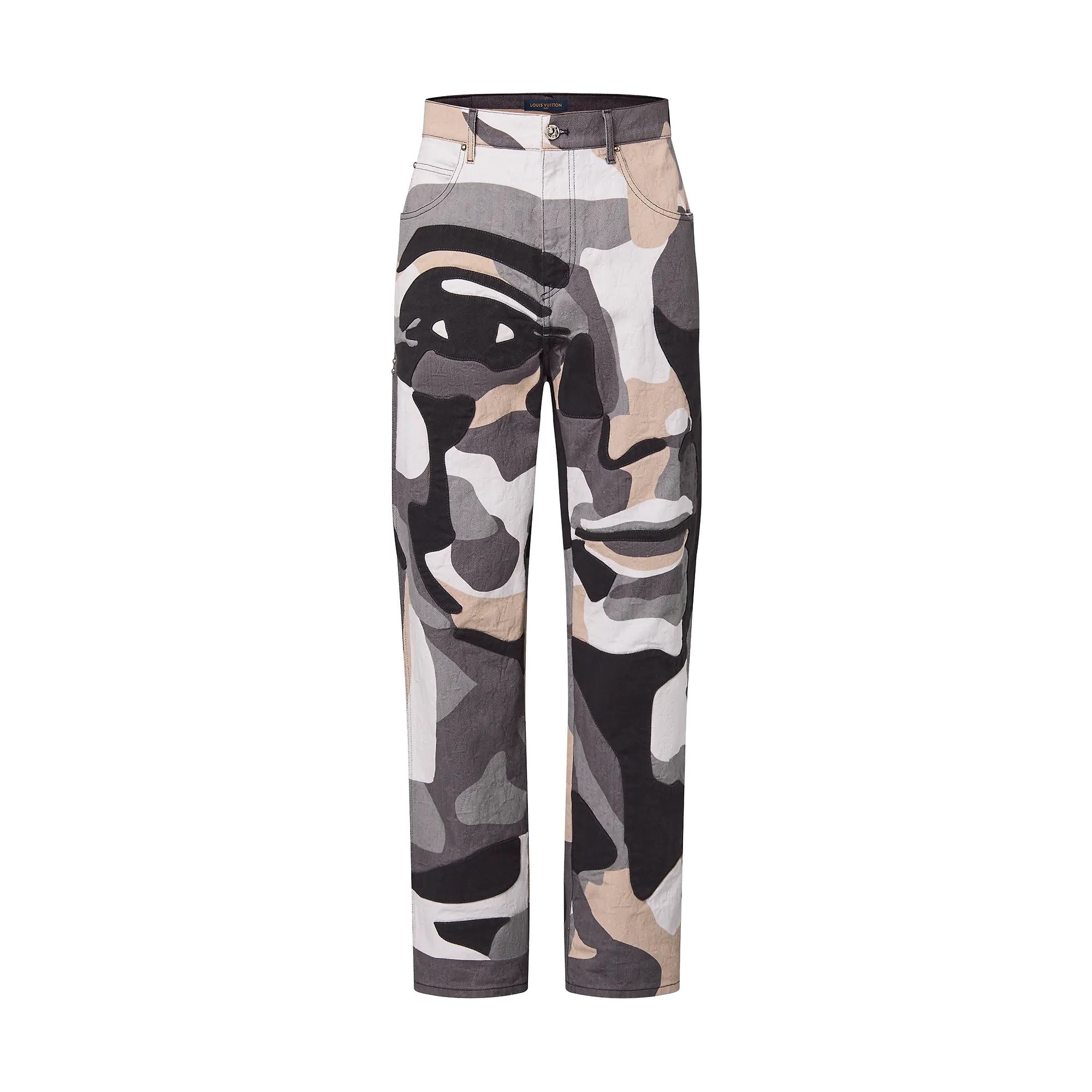 Louis Vuitton Patchworked Portrait Denim Pants - Men - Ready-to-Wear 1ABYML