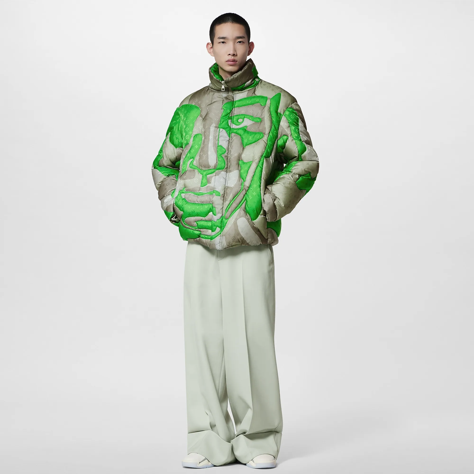 Louis Vuitton Patchworked Portrait Puffer Blouson - Men - Ready-to-Wear 1ABYOZ