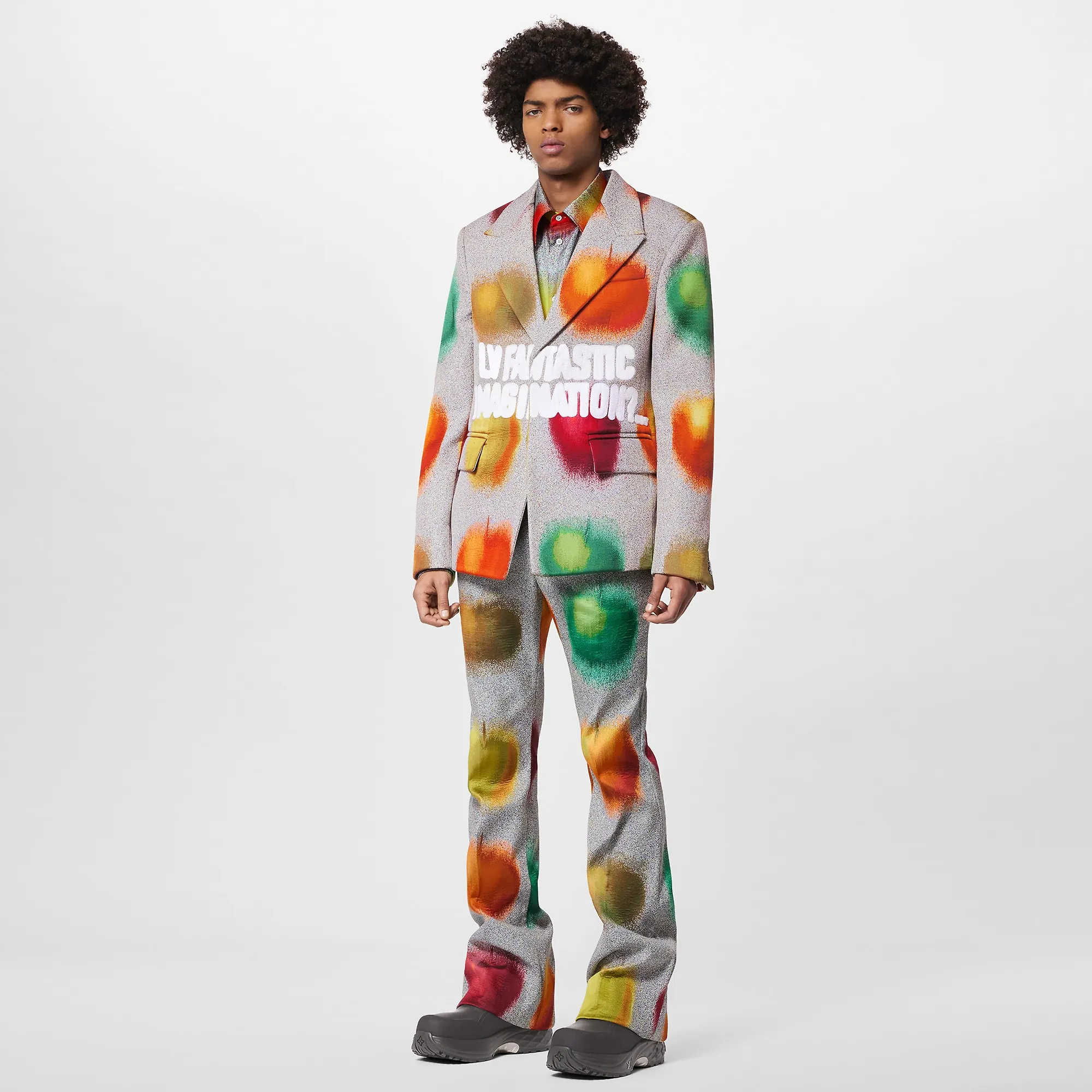 Louis Vuitton Blurry Apples Single-Breasted Classic Jacket - Men - Ready-to-Wear 1ABZI3